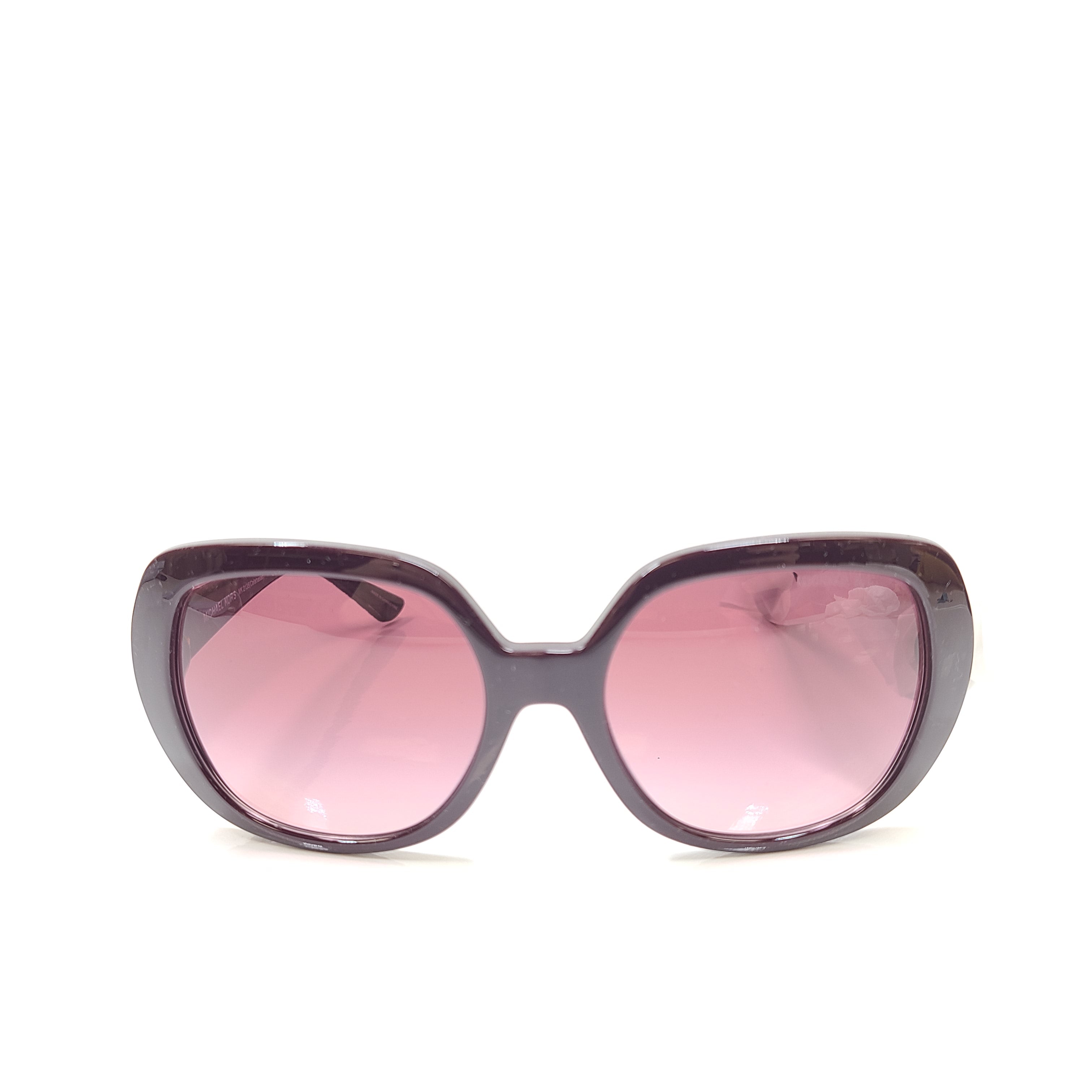 Michael Kors Calabasas MK2135 purple square-frame sunglasses with 56mm lens width and 18mm bridge.