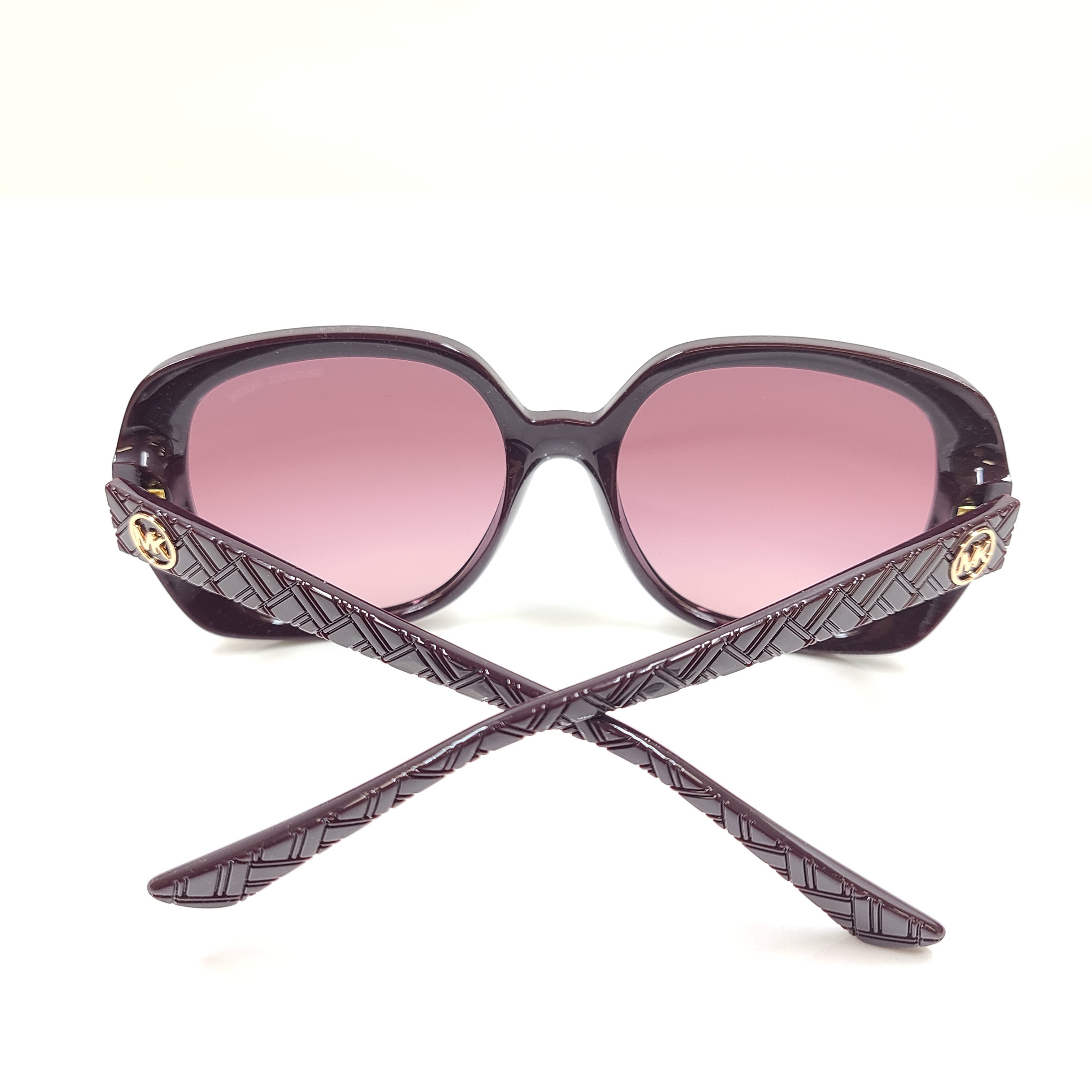 Michael Kors Calabasas MK2135 purple square-frame sunglasses with 56mm lens width and 18mm bridge.