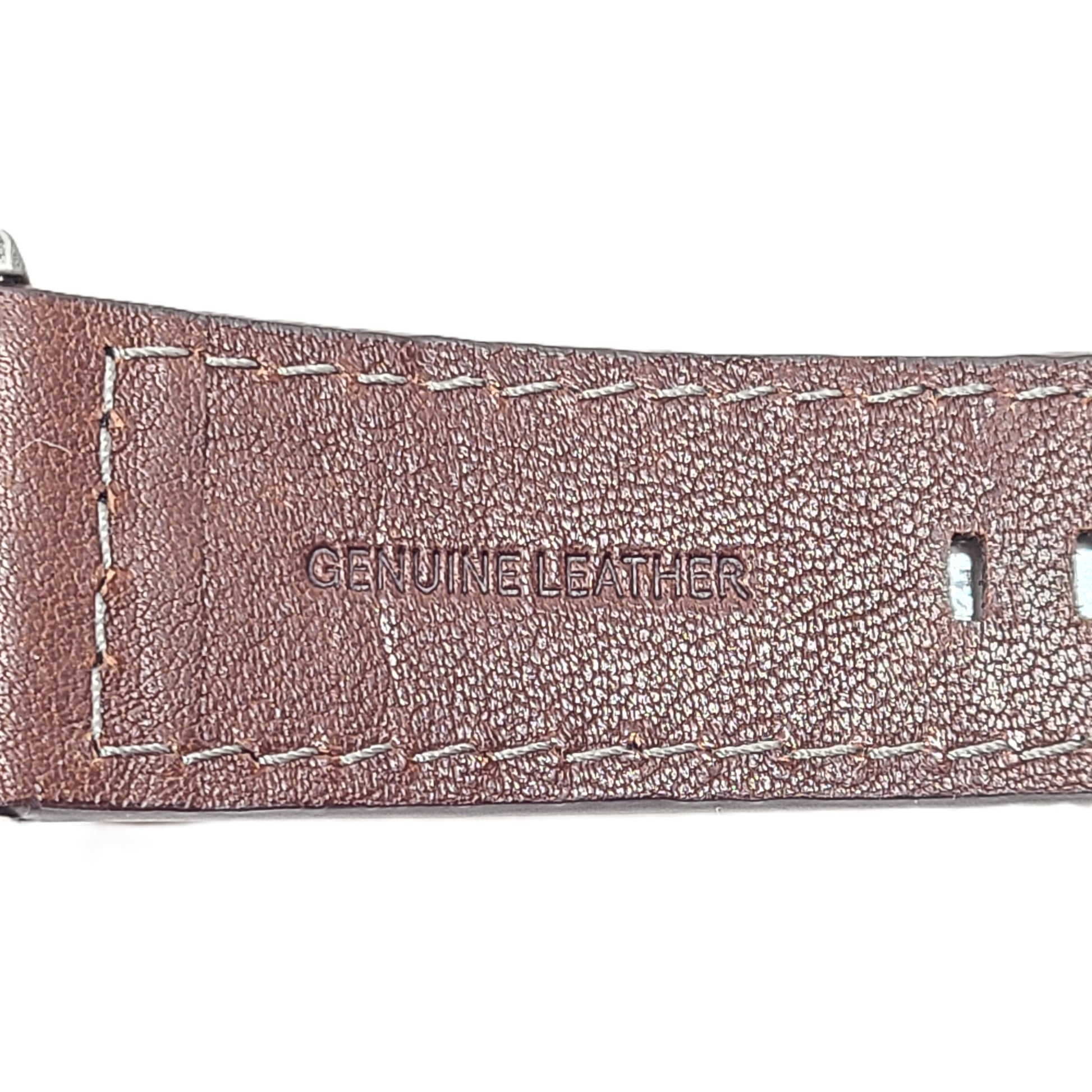 A FRYE analog wristwatch with a brown genuine leather strap, stainless steel case, and Japanese movement.