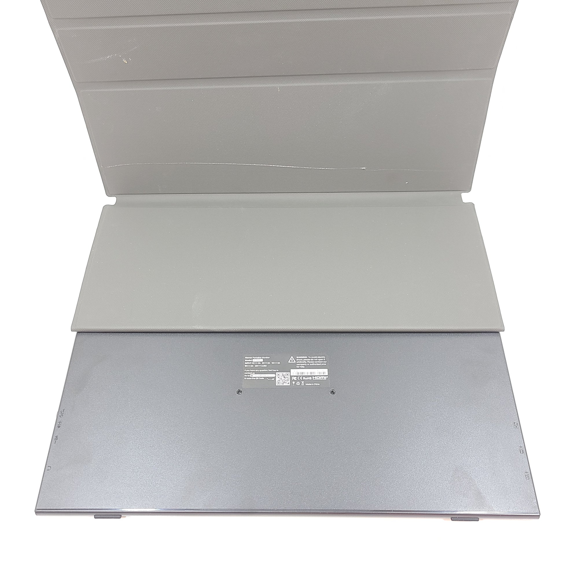 Slim ForHelp 15.6-inch portable monitor F156P1 in gray offering Full HD visuals and simple connectivity.