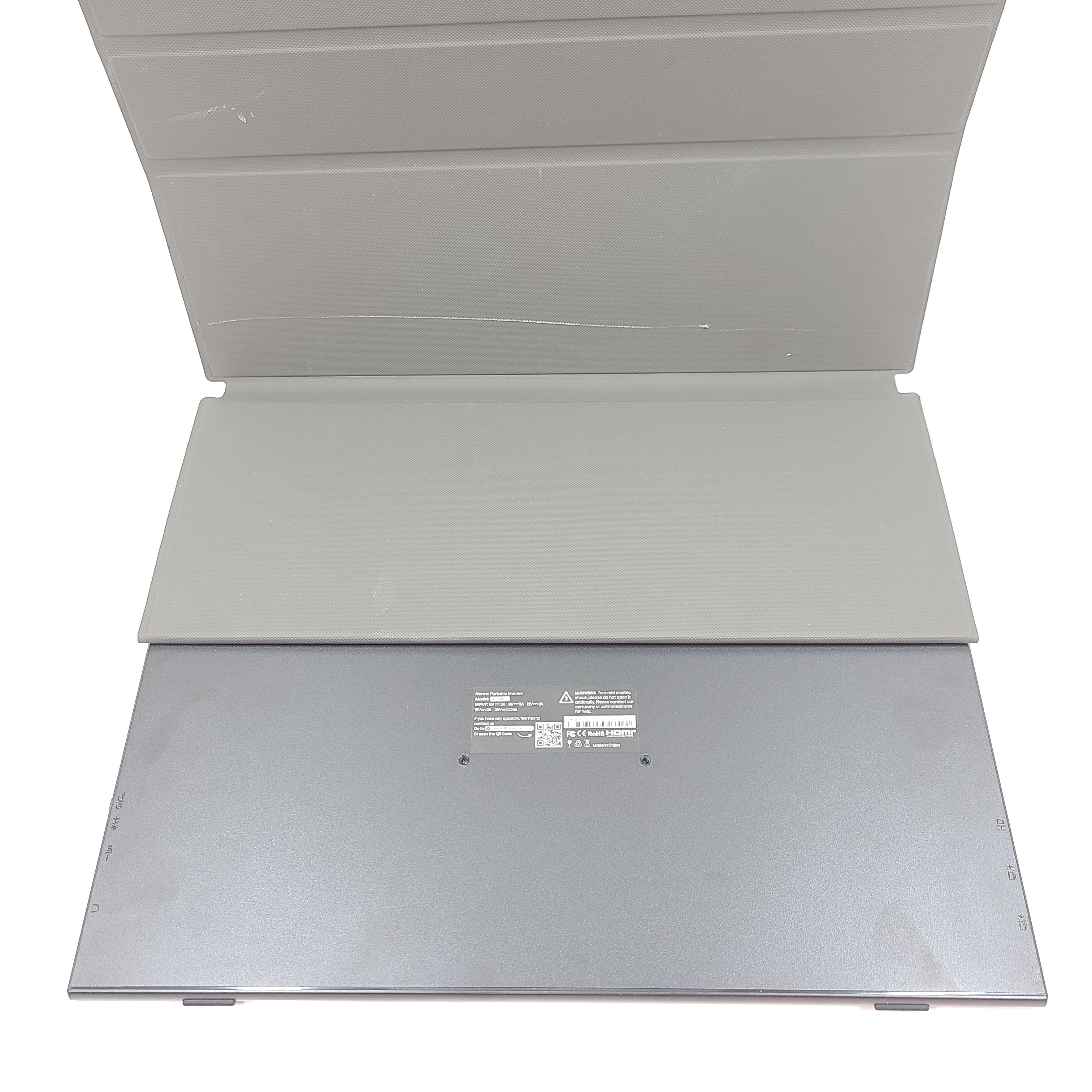 Slim ForHelp 15.6-inch portable monitor F156P1 in gray offering Full HD visuals and simple connectivity.