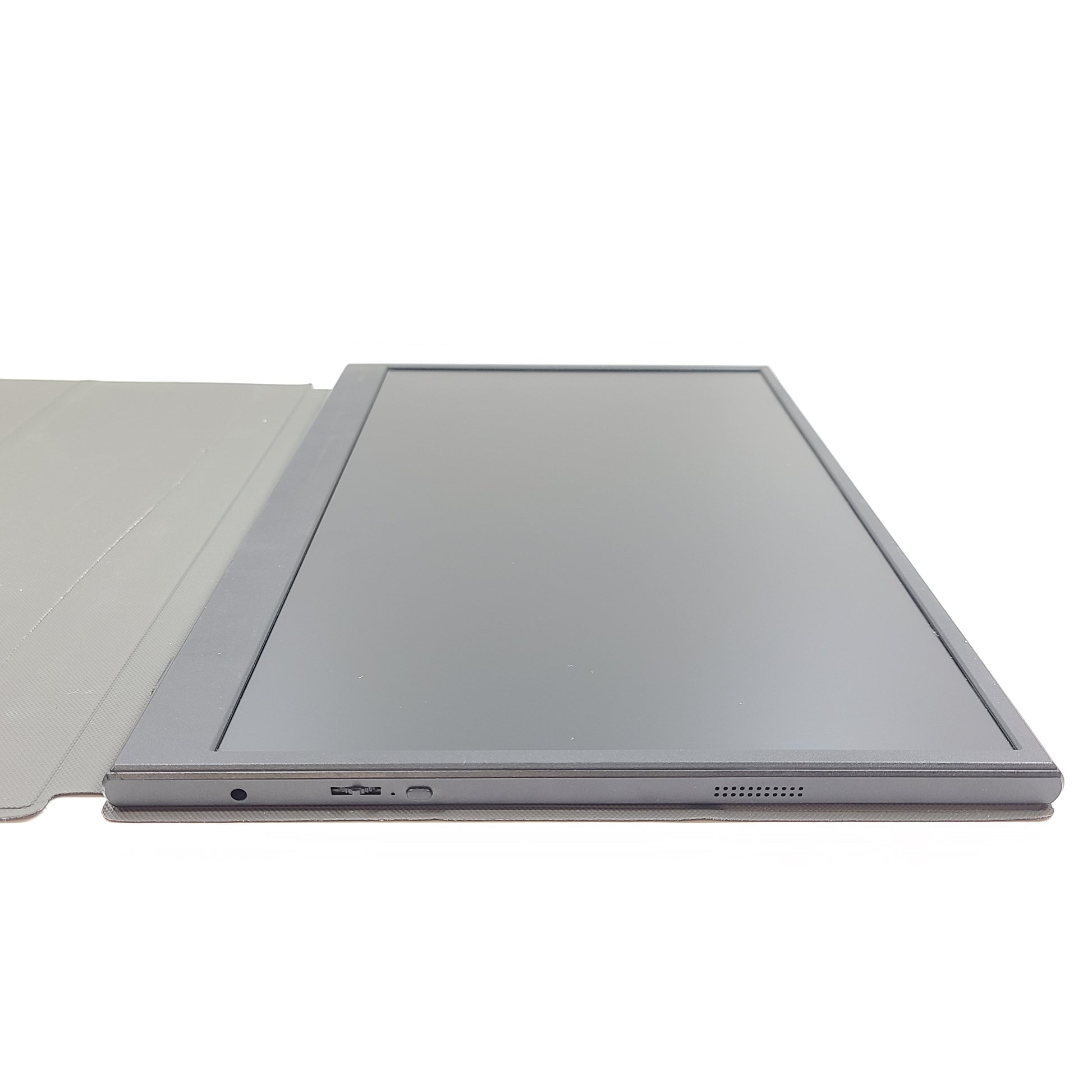 Slim ForHelp 15.6-inch portable monitor F156P1 in gray offering Full HD visuals and simple connectivity.