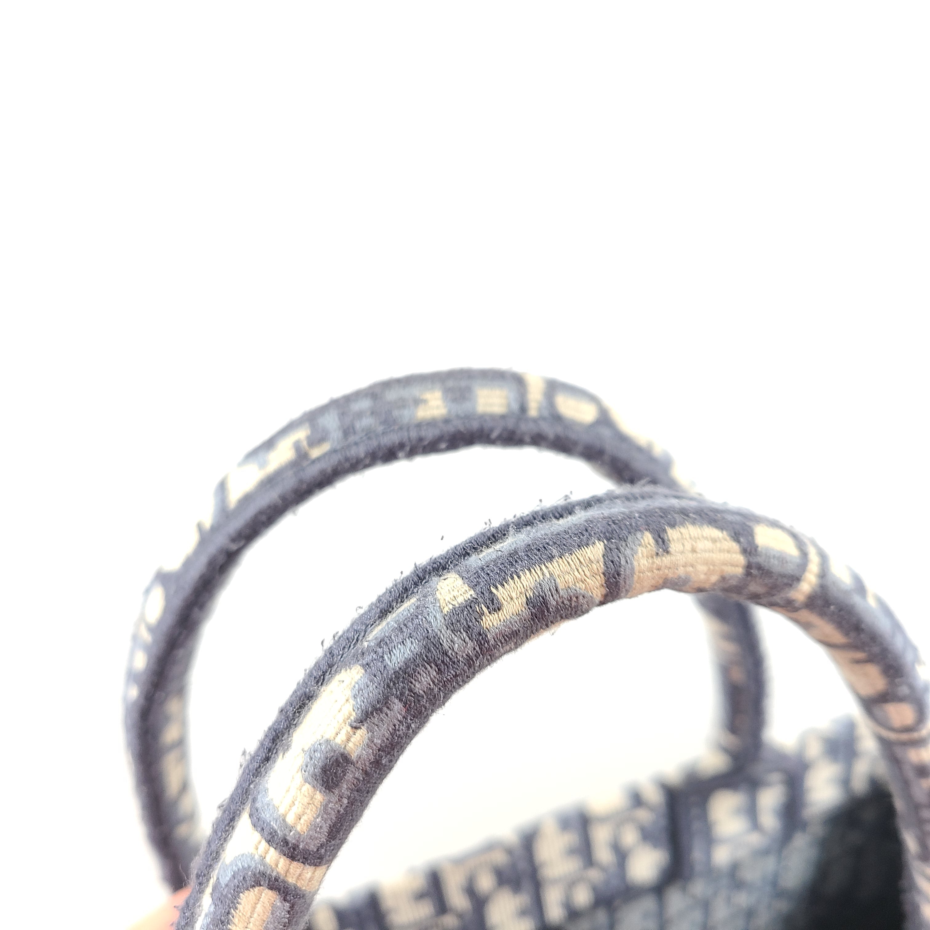 Christian Dior Large Book Tote Jacquard Oblique Embroidery Blue (42 x 35 x 18.5 cm)