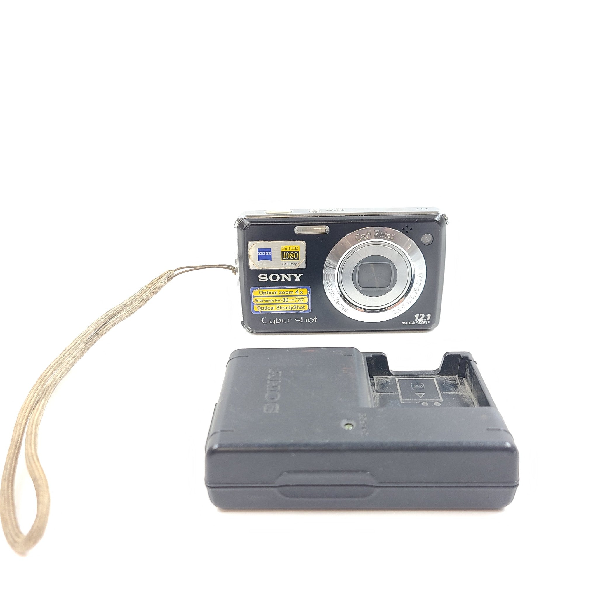 Sony Cyber-shot DSC-W220 12.1MP Digital Camera Black Works - READ