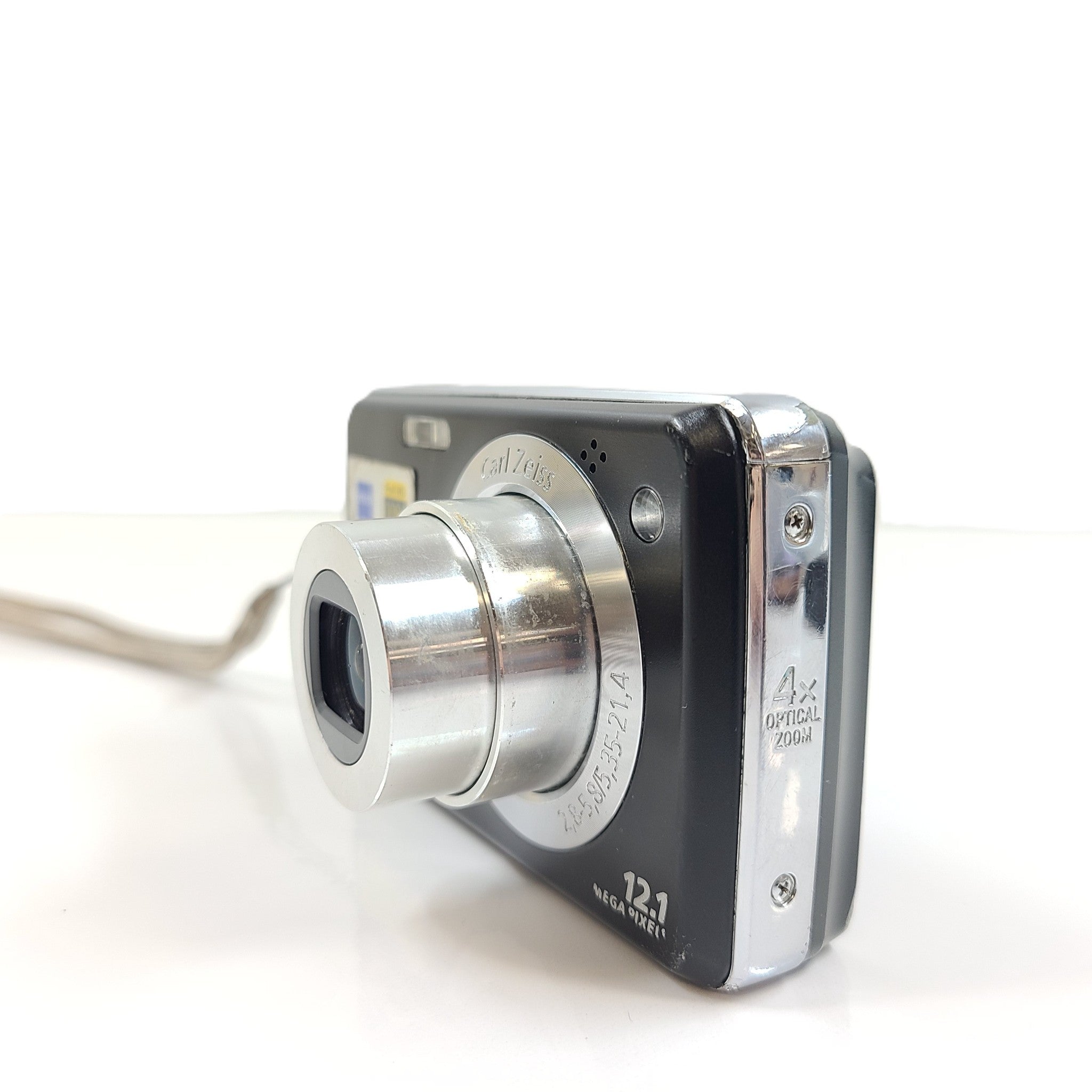 Sony Cyber-shot DSC-W220 12.1MP Digital Camera Black Works - READ