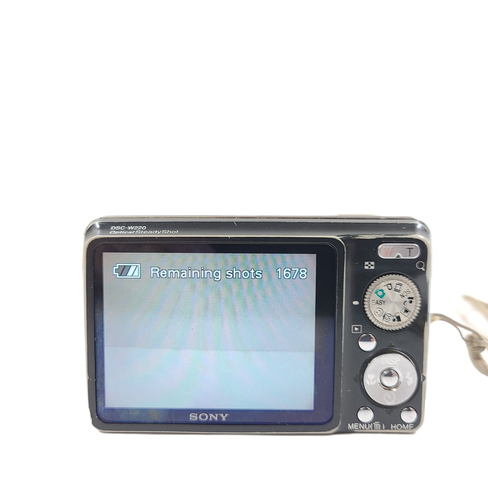 Sony Cyber-shot DSC-W220 12.1MP Digital Camera Black Works - READ