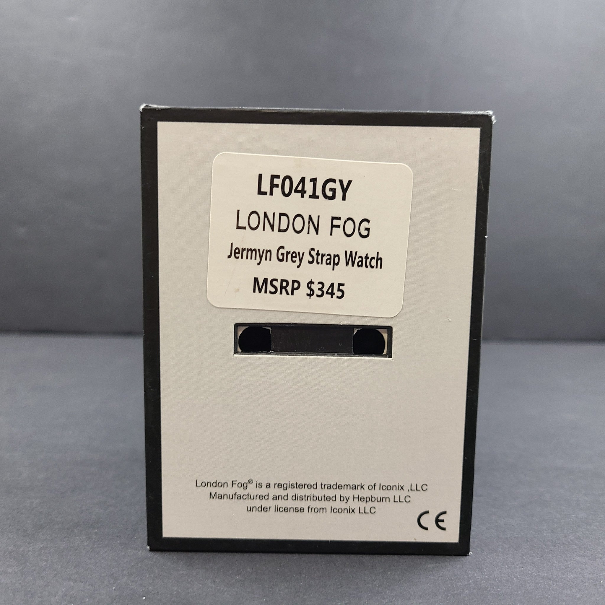 LONDON FOG Men's Multi Function Strap Watch Gray Leather Strap NEW