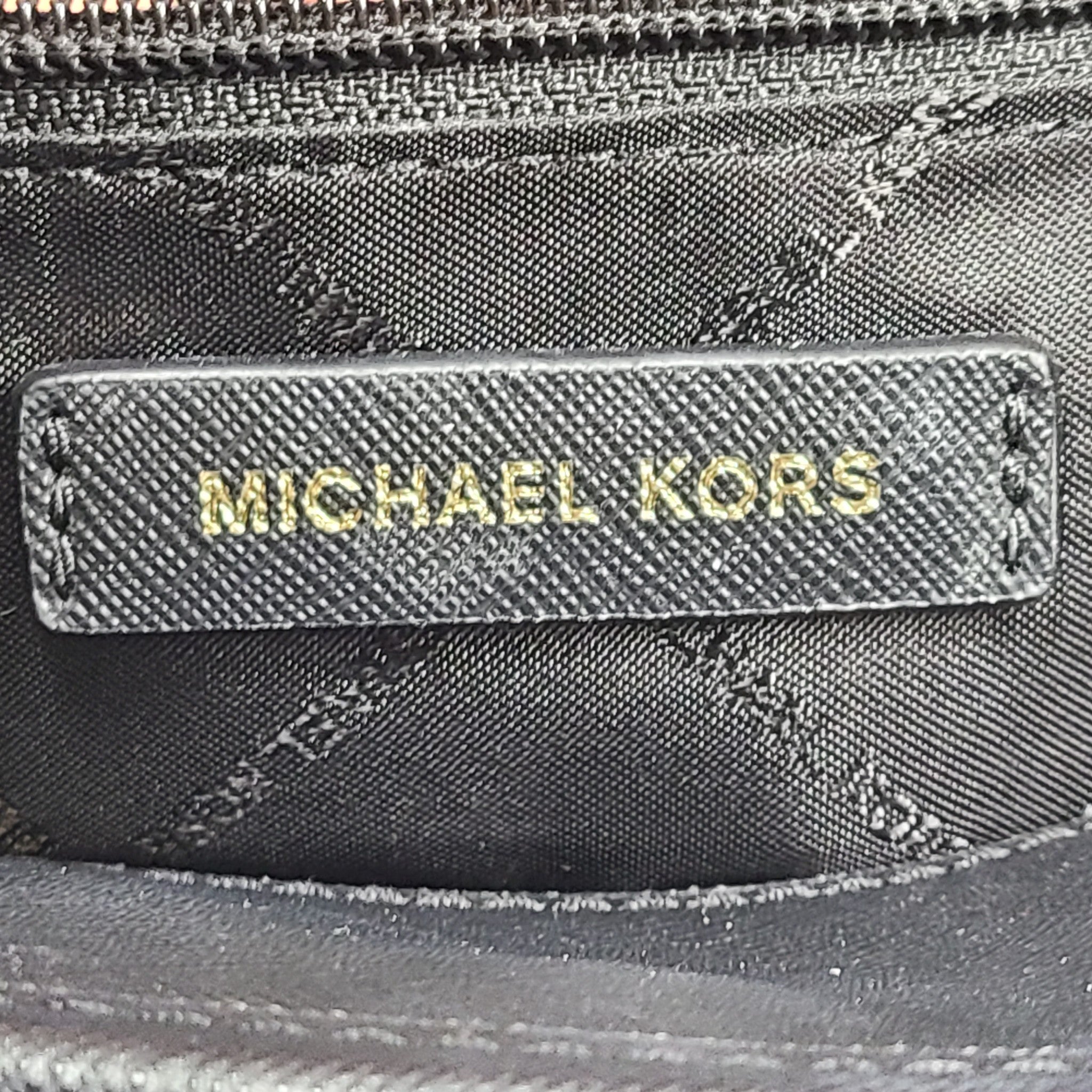 Michael Kors Jet Set Travel Small Logo Top-Zip Tote Bag Black NWT