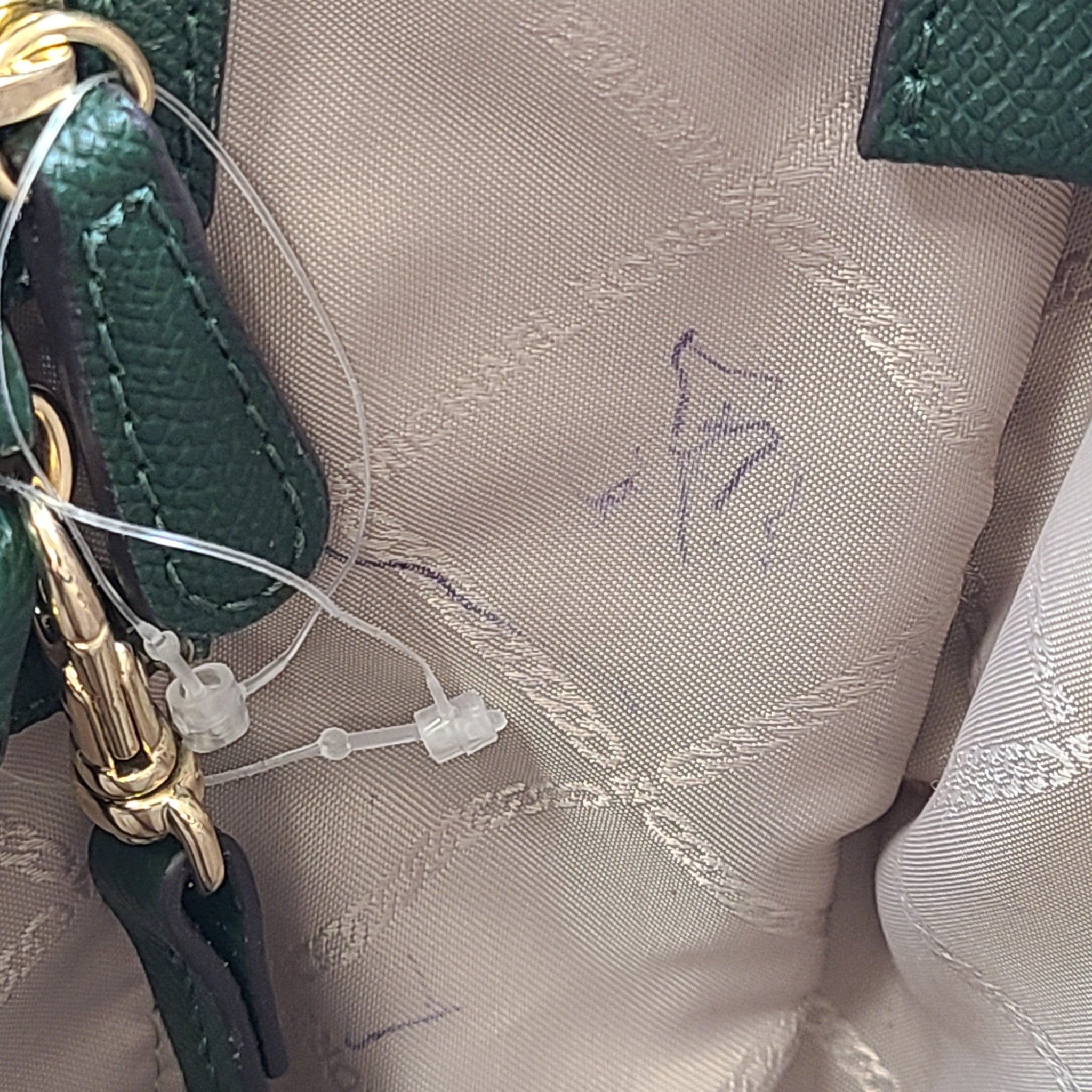 Michael Kors Jet Set Large Crossgrain Leather Top-Zip Tote Bag Moss Green EXC!