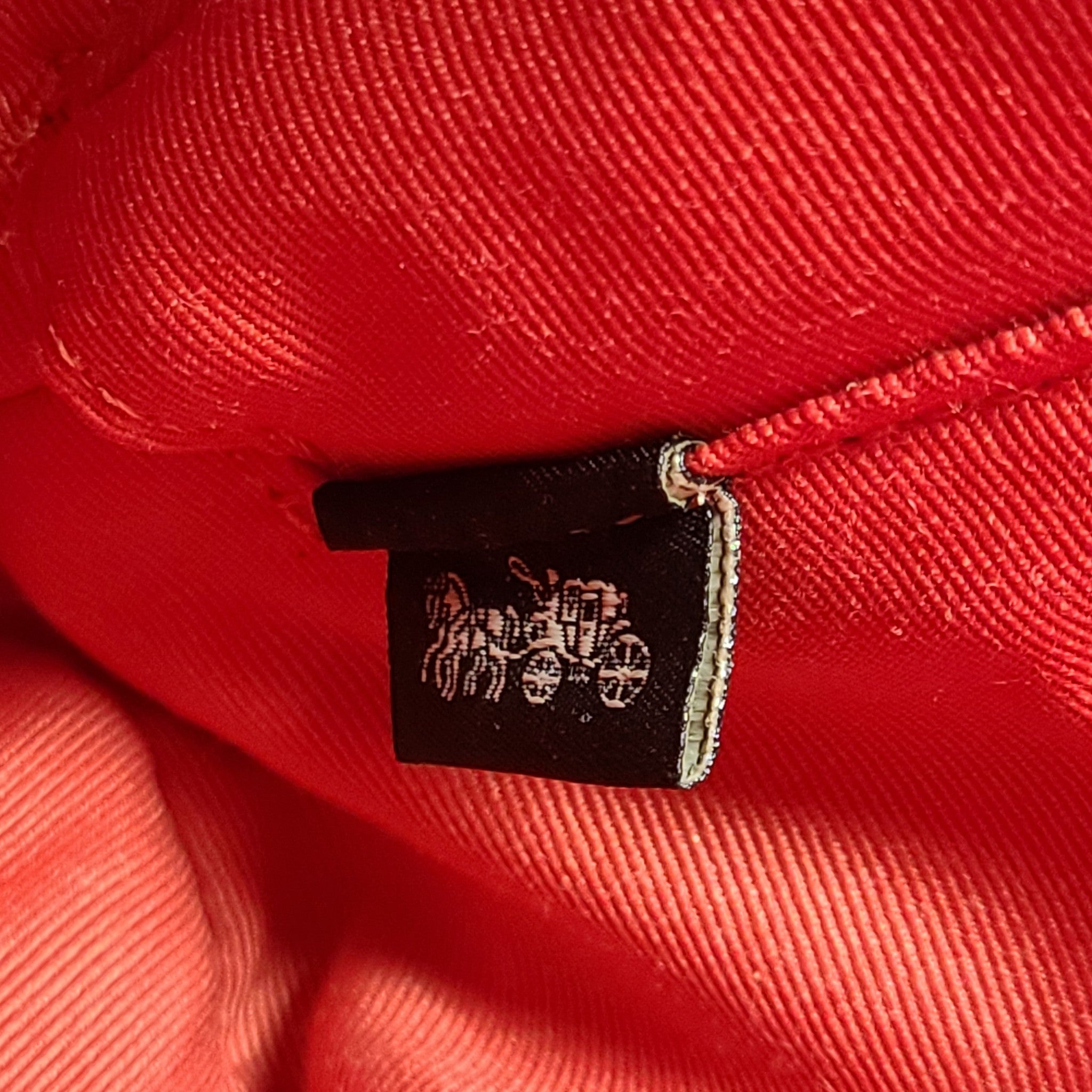 Coach Mini Sierra Satchel Crossgrain Leather Handbag Double Handles Red F27591