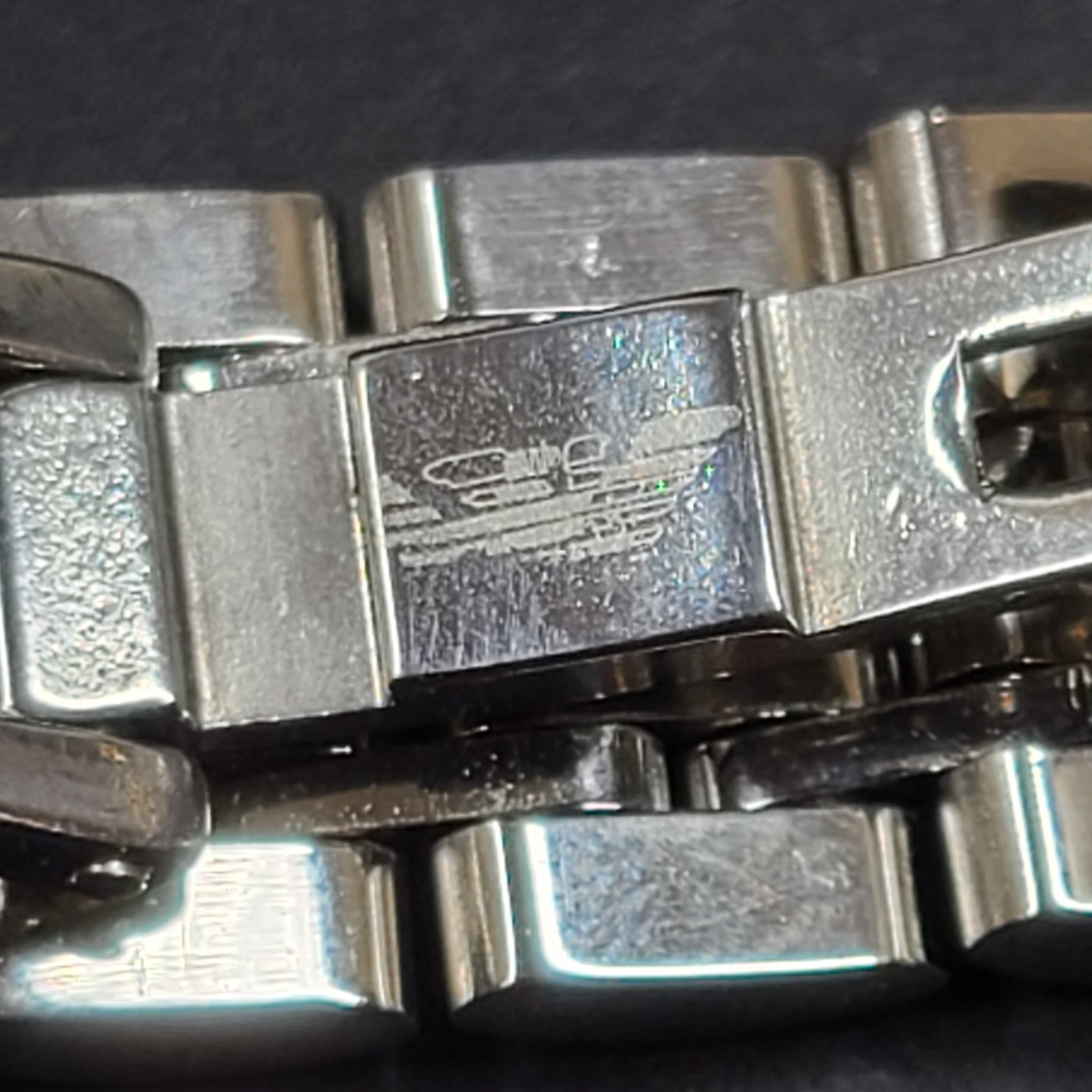 Emporio Armani Women's Gianni T-Bar Watch Gold Silver Tone Crystal Face 5.75"