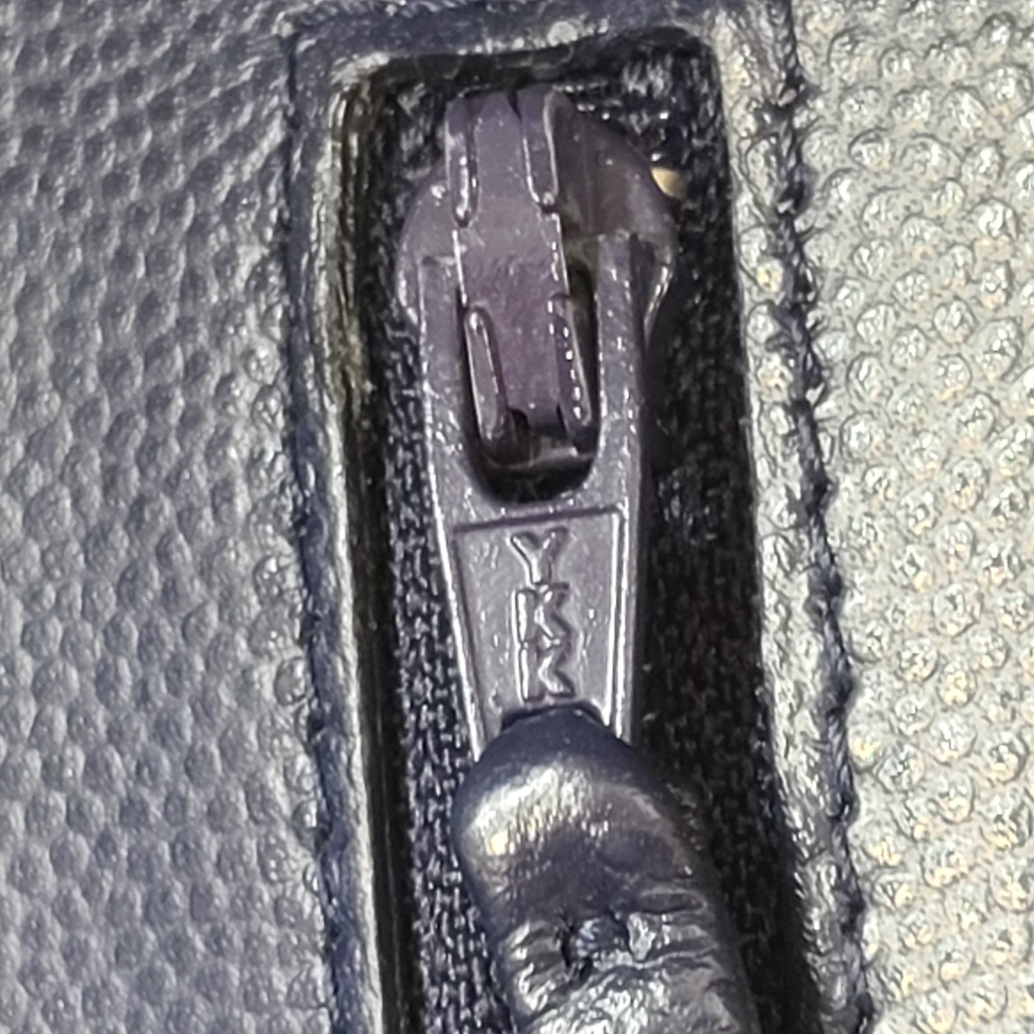 Authentic CHANEL Chevron Caviar WOC Wallet on Chain Handbag Navy Blue Leather