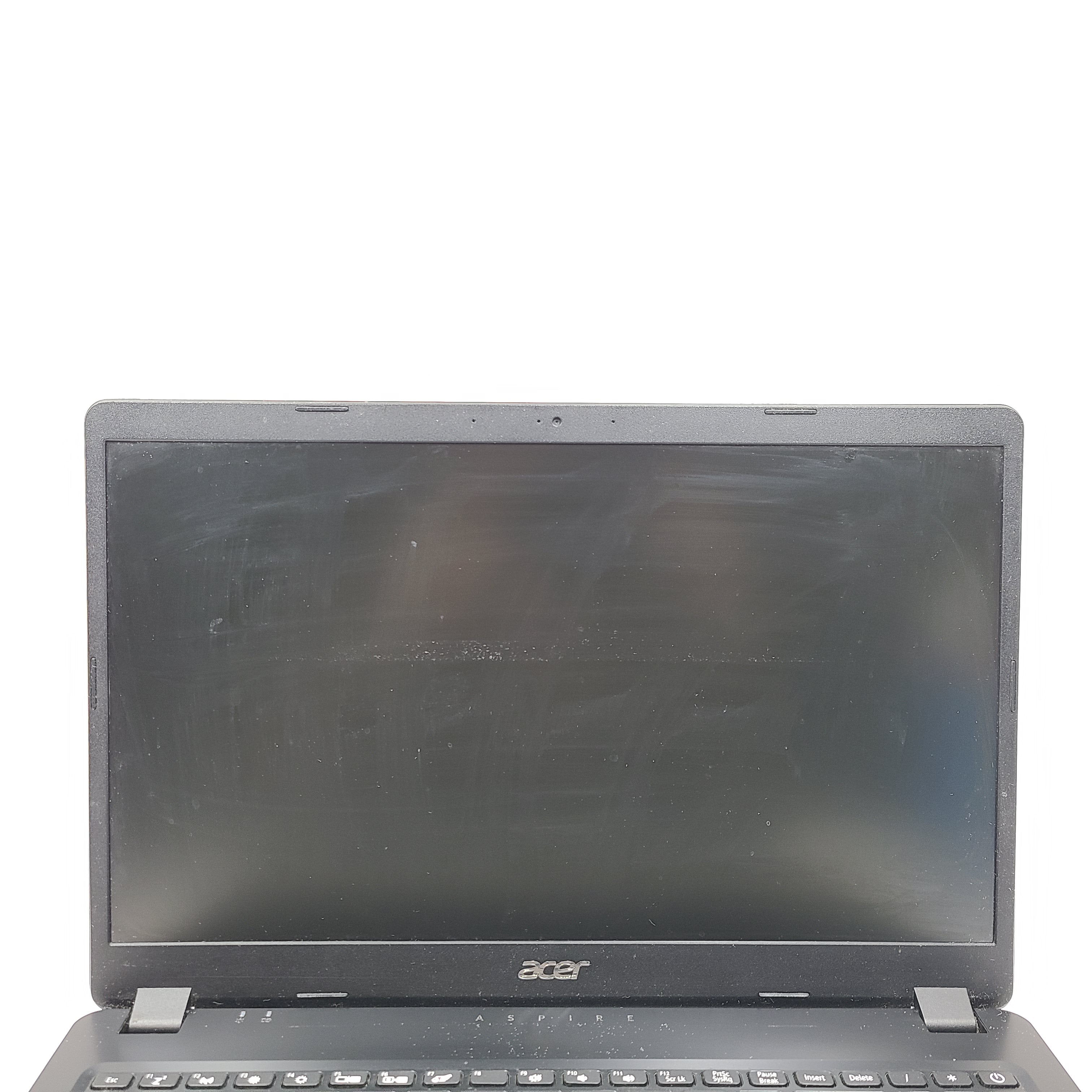 A black Acer Aspire 3 A315-56 laptop with Intel Core i3 processor, 8GB RAM and 128GB SSD.