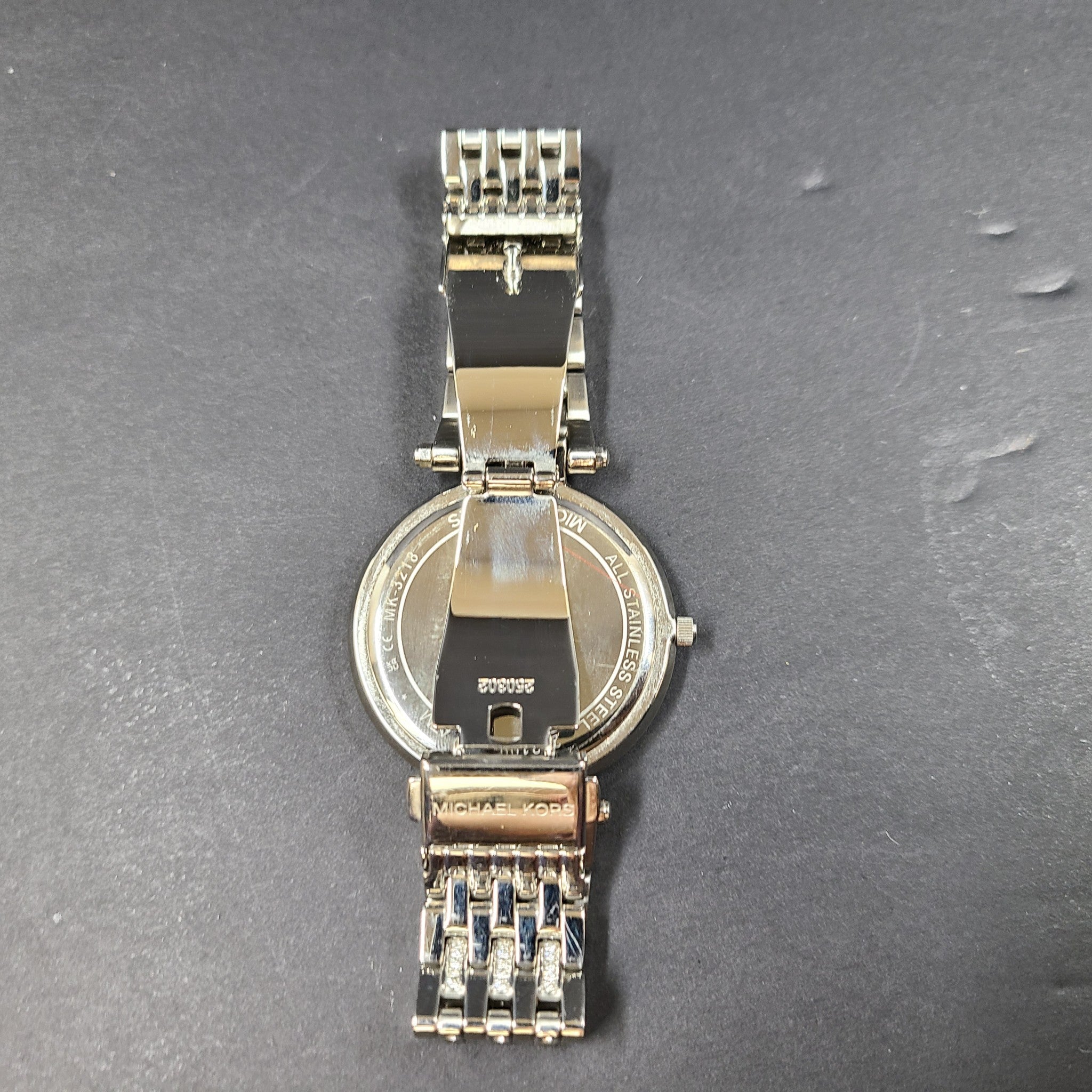 Michael Kors Women's Oversized Darci Pavé Silver-Tone Watch MK-3218