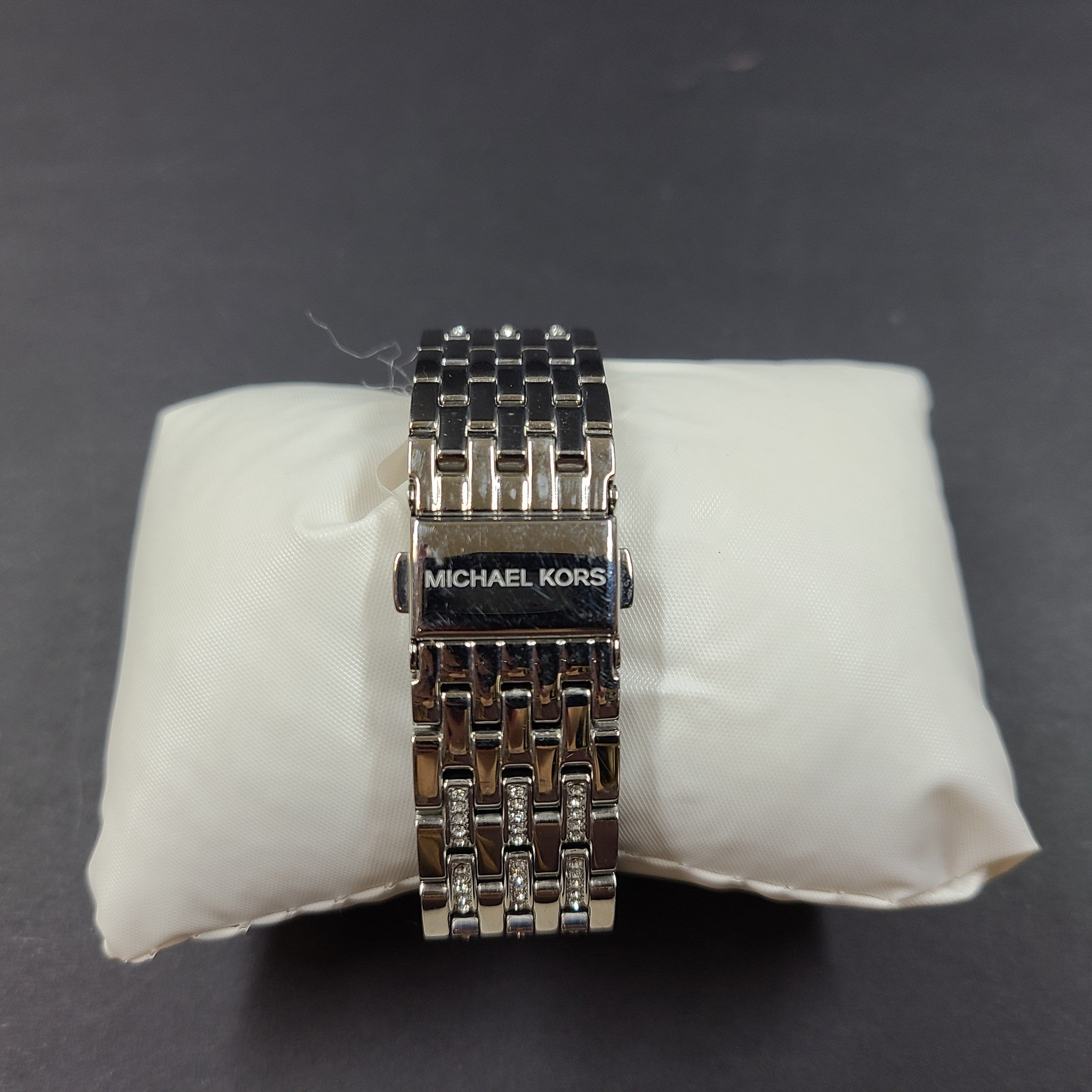 Michael Kors Women's Oversized Darci Pavé Silver-Tone Watch MK-3218