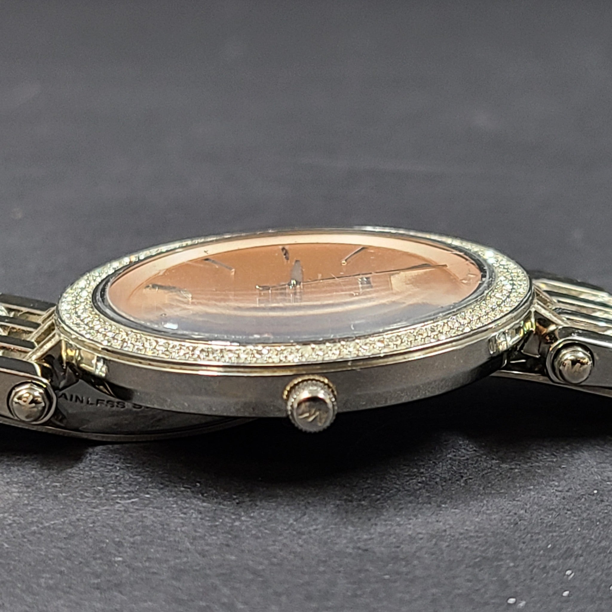 Michael Kors Women's Oversized Darci Pavé Silver-Tone Watch MK-3218