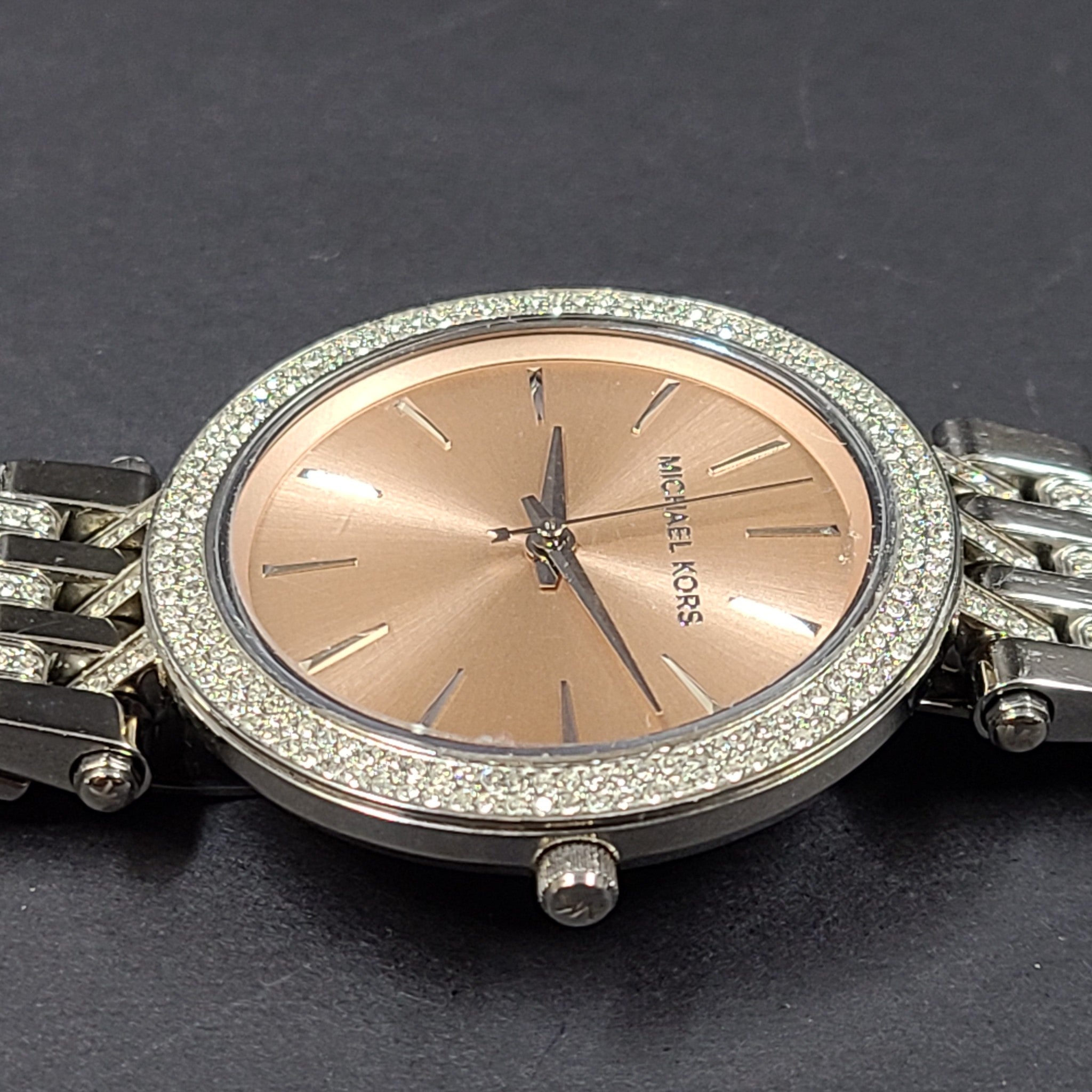 Michael Kors Women's Oversized Darci Pavé Silver-Tone Watch MK-3218