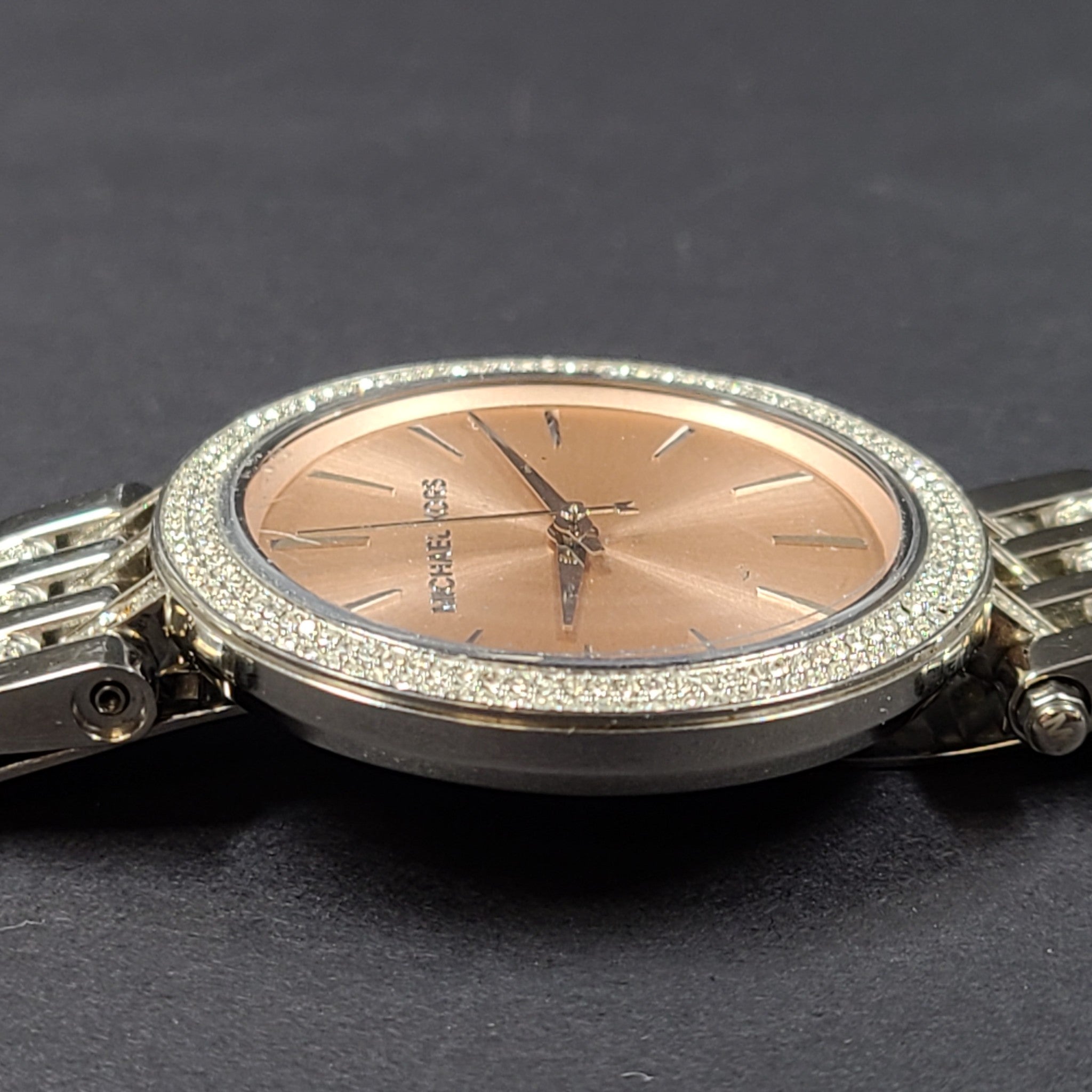 Michael Kors Women's Oversized Darci Pavé Silver-Tone Watch MK-3218