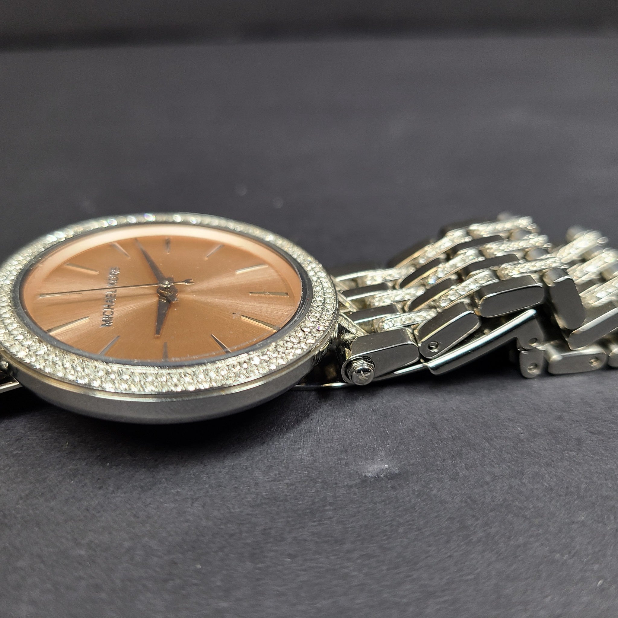 Michael Kors Women's Oversized Darci Pavé Silver-Tone Watch MK-3218