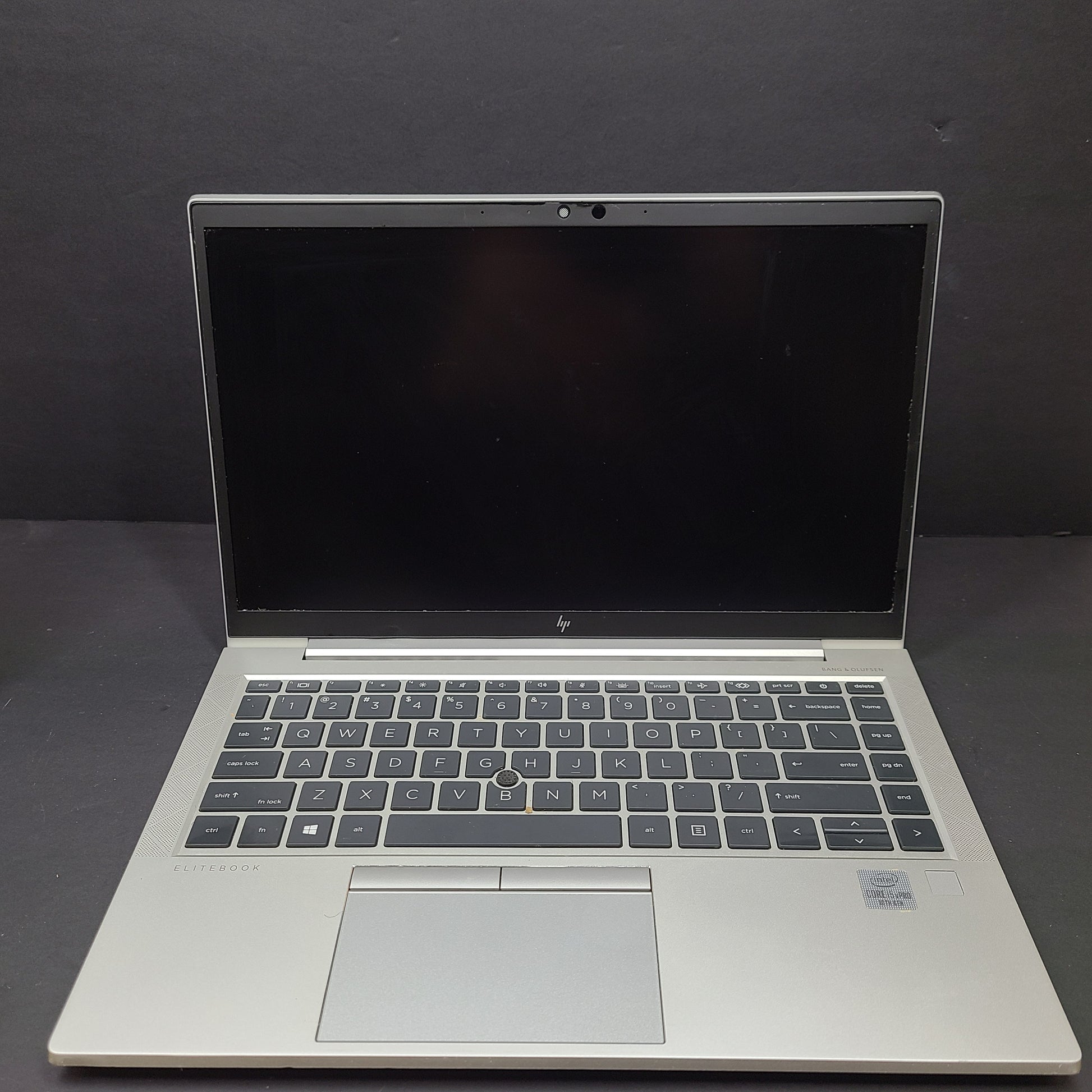 Silver HP EliteBook 840 G7 laptop with Intel Core i5 and 8GB RAM for reliable mobile productivity.