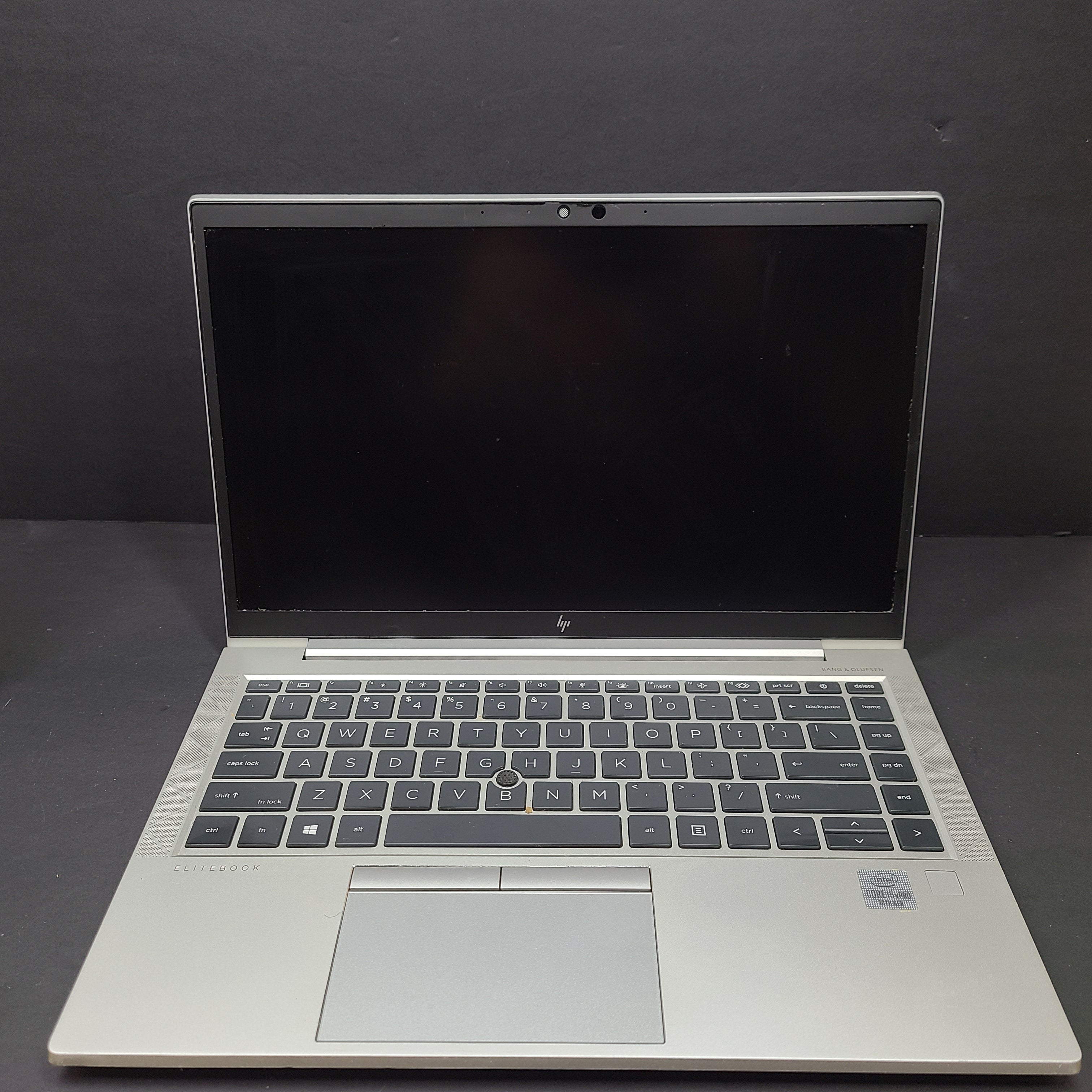 Silver HP EliteBook 840 G7 laptop with Intel Core i5 and 8GB RAM for reliable mobile productivity.
