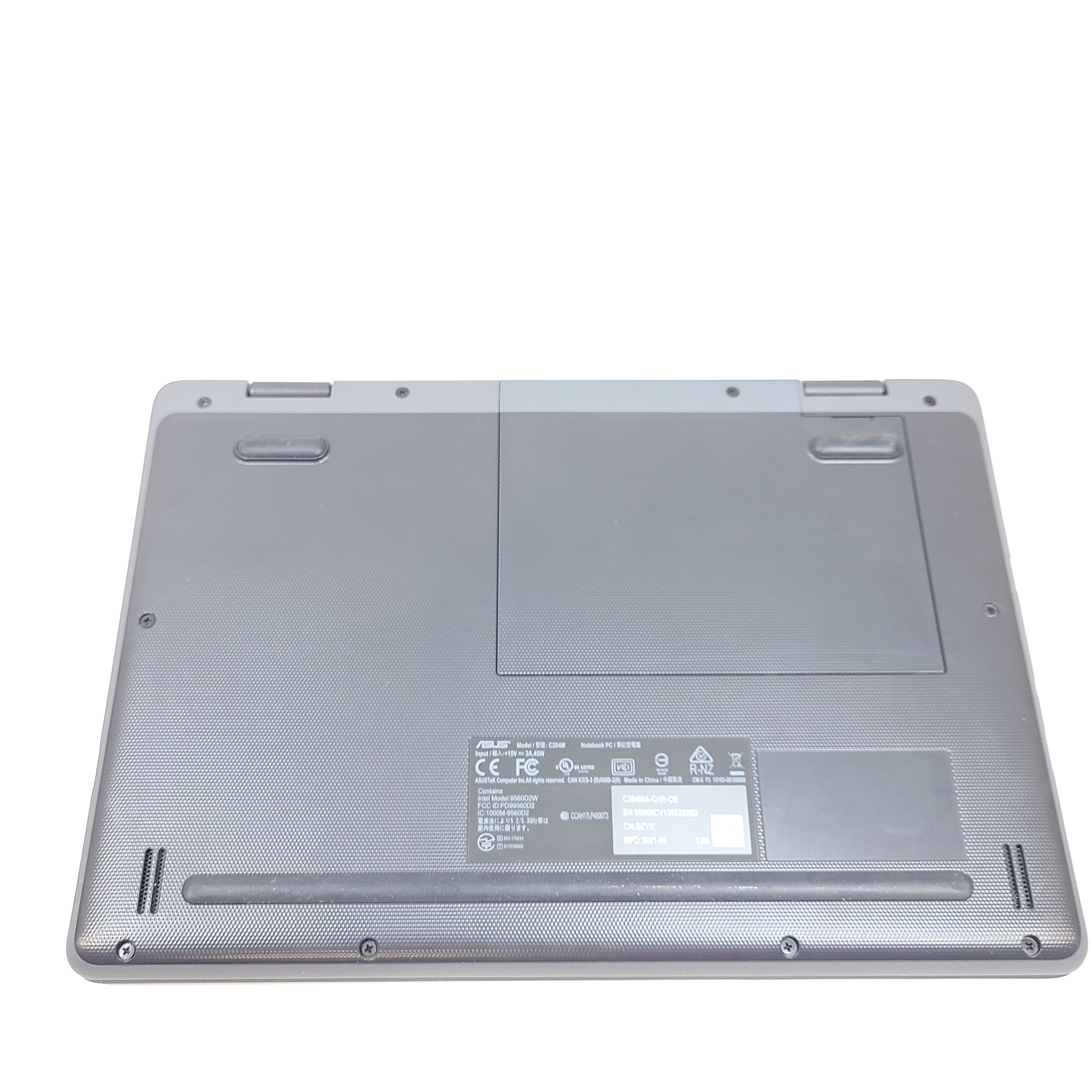 Compact rugged ASUS Chromebook C202SA with 11.6-inch screen, 4GB RAM and 16GB storage in black.
