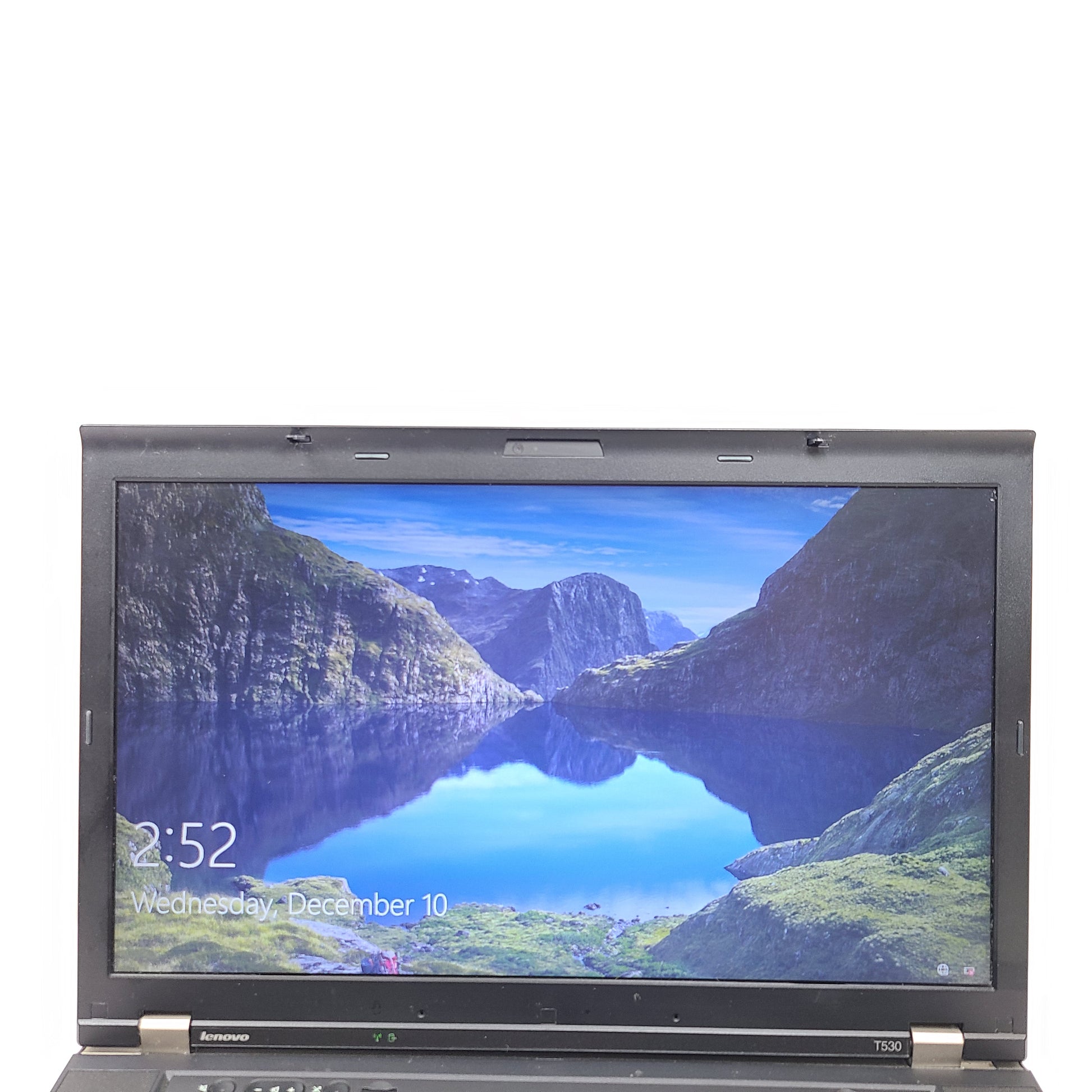 Black Lenovo ThinkPad T530 laptop with Intel Core i5-3320M and 12GB RAM built for reliable daily productivity.