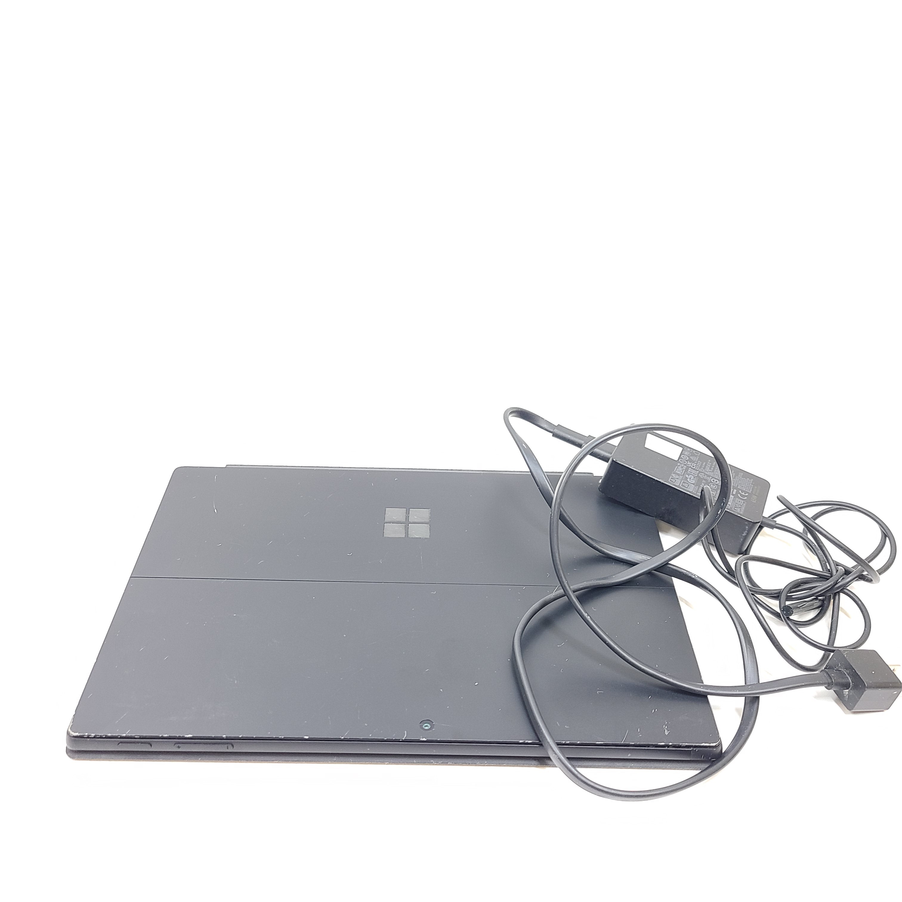 Microsoft Surface Pro 7 in black with Intel Core i5 performance and pen with 25-point touch support.