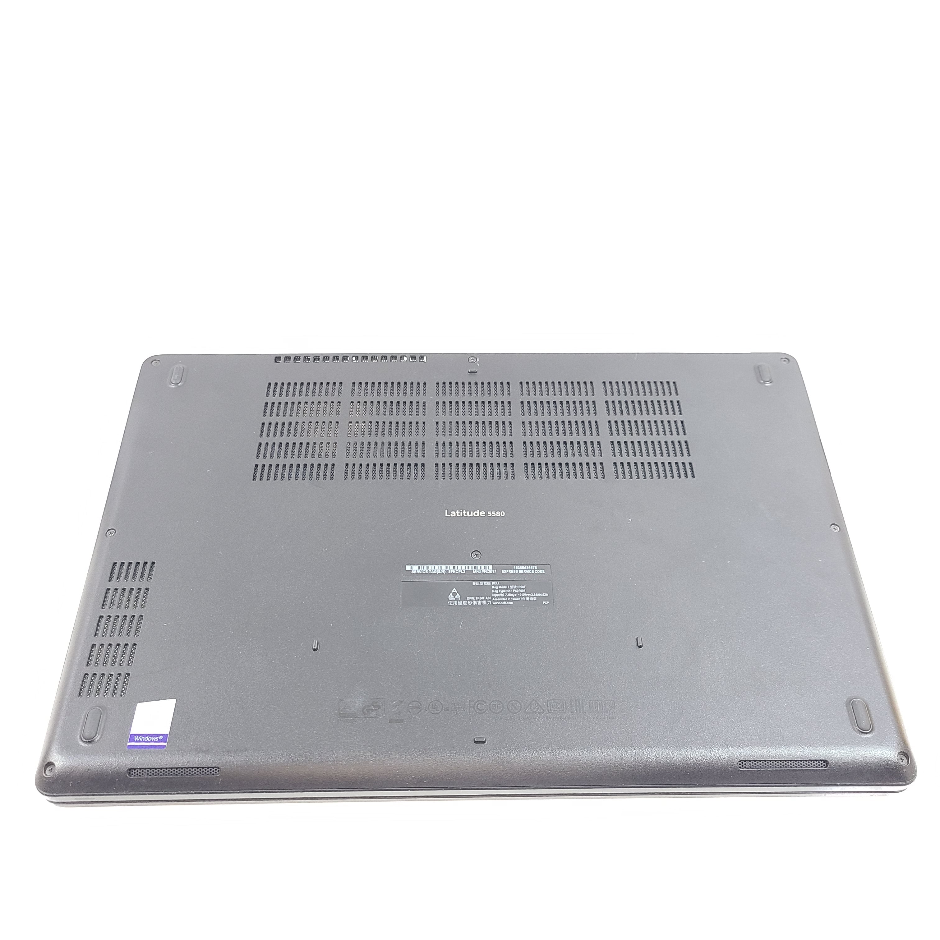 Dell Latitude 5580 business laptop with Intel Core i7 processor and 8GB RAM in black.