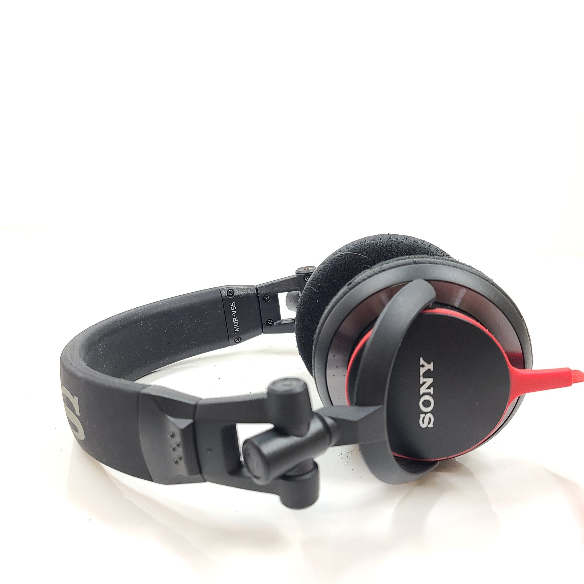 Sony MDR-V55 On-Ear Headphones - Red/Black READ Earpads
