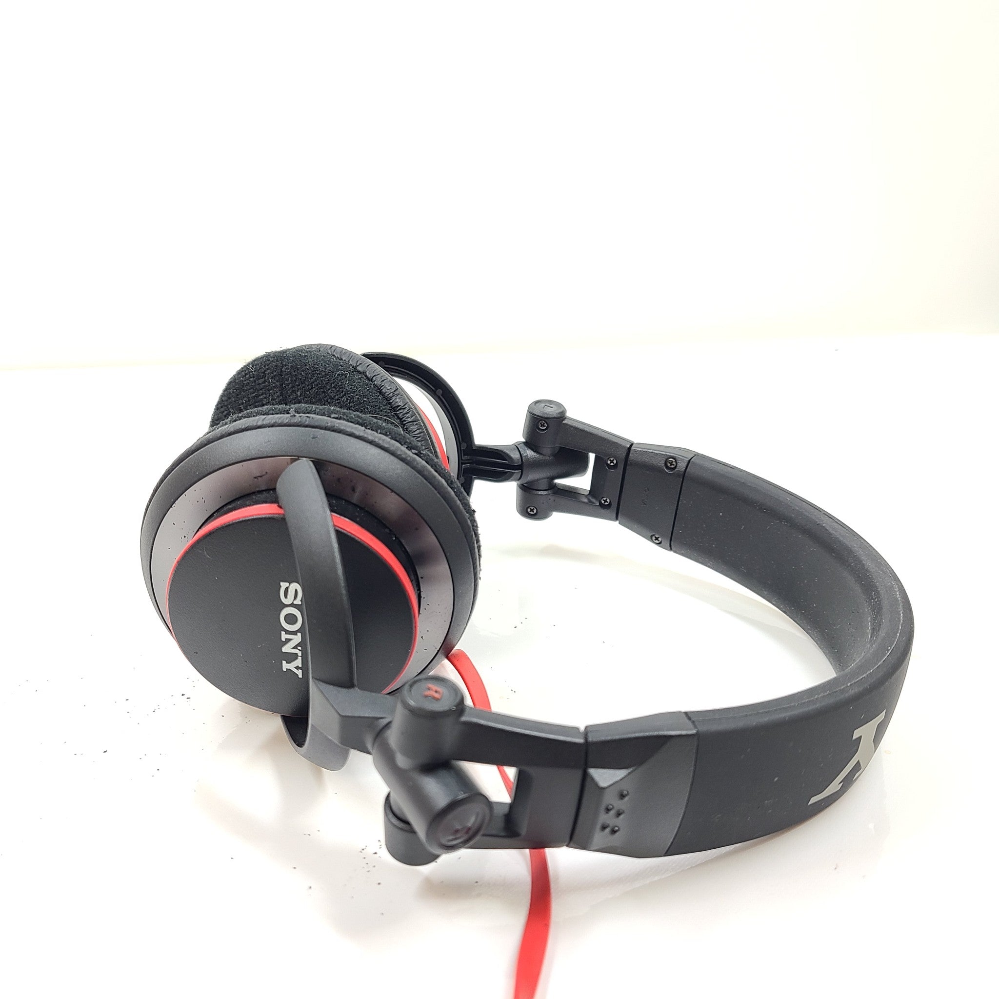 Sony MDR-V55 On-Ear Headphones - Red/Black READ Earpads