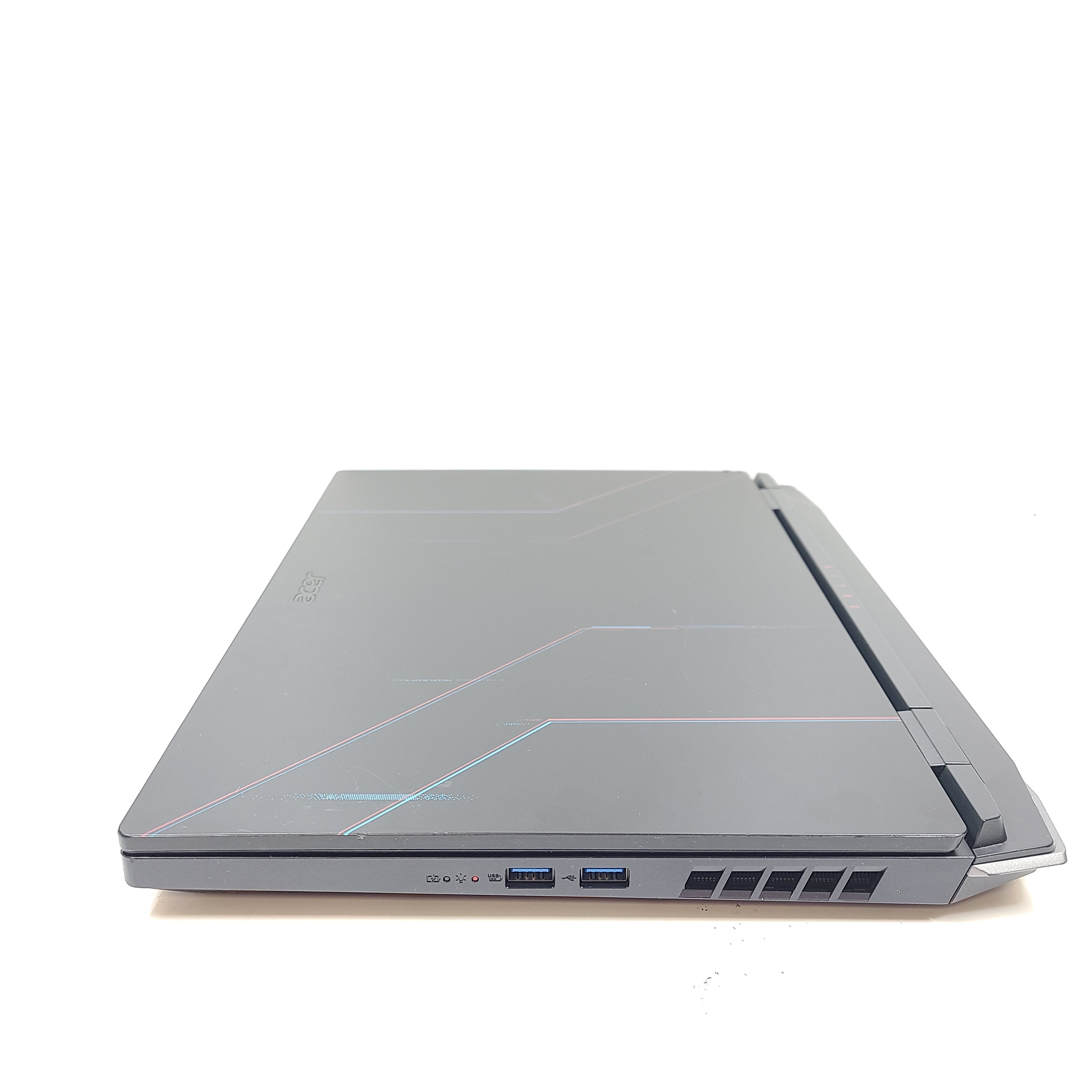 Black Acer Nitro 5 gaming laptop with 8GB RAM and Intel Core i5 12th Gen.