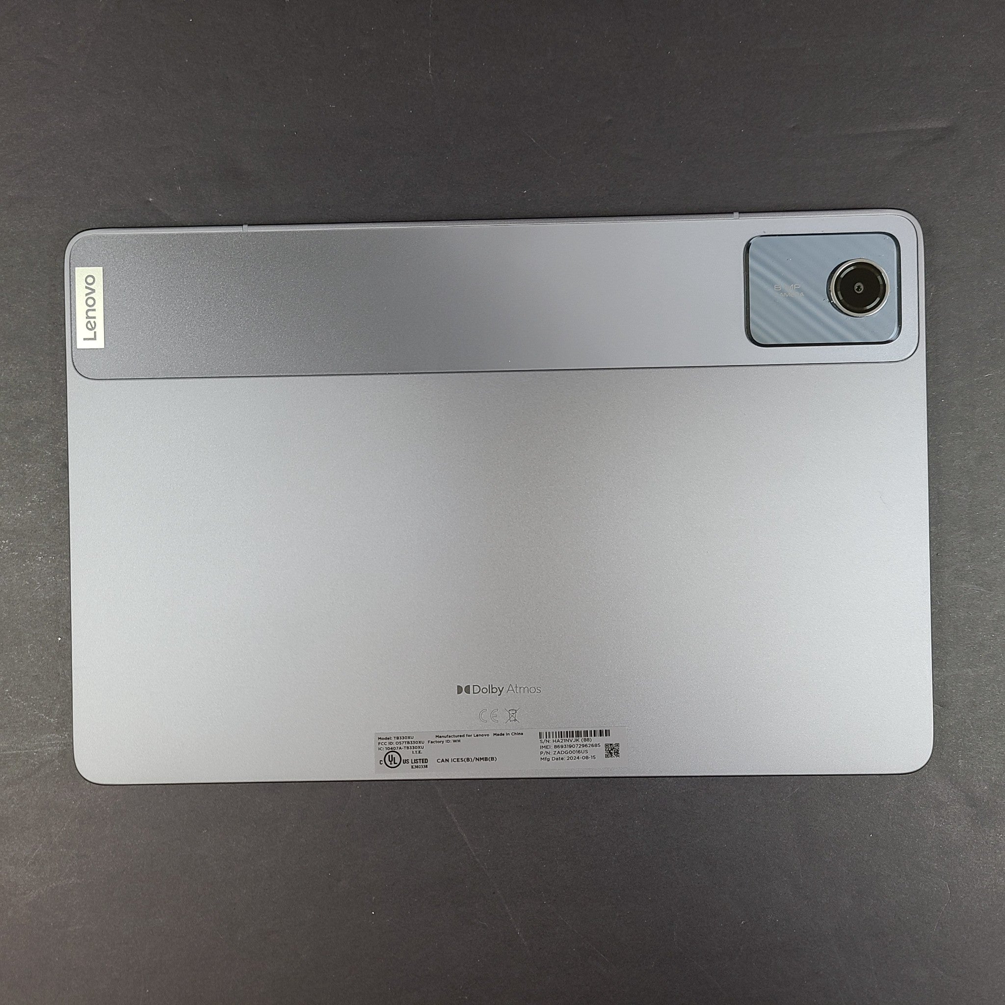 Lenovo Tab K11 TB330XU 128GB 8GB LTE+Wi-Fi Android Tablet - Gray - Open Box