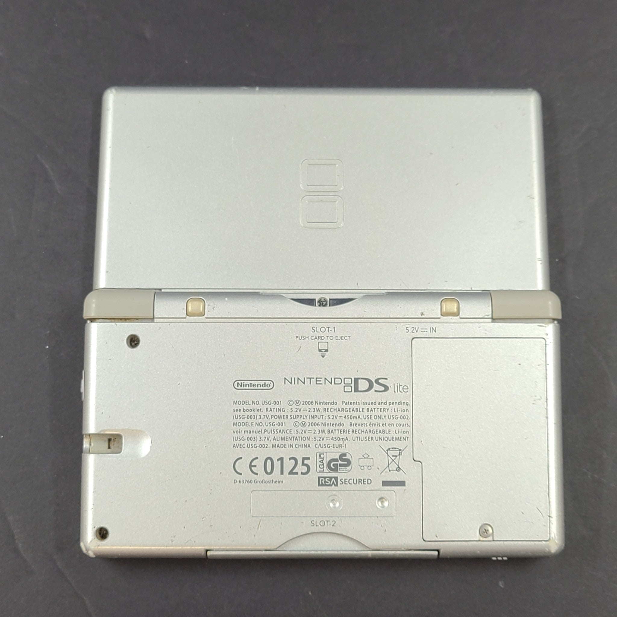 Nintendo DS lite USG-001 Handheld Gaming System Console - Gray - READ