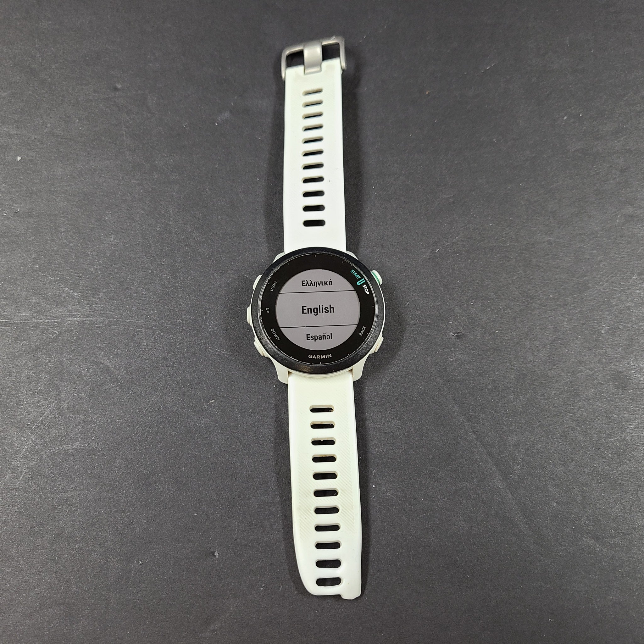 Garmin Forerunner 55 GPS Heart Rate Monitor Fitness Smartwatch - White READ BAND