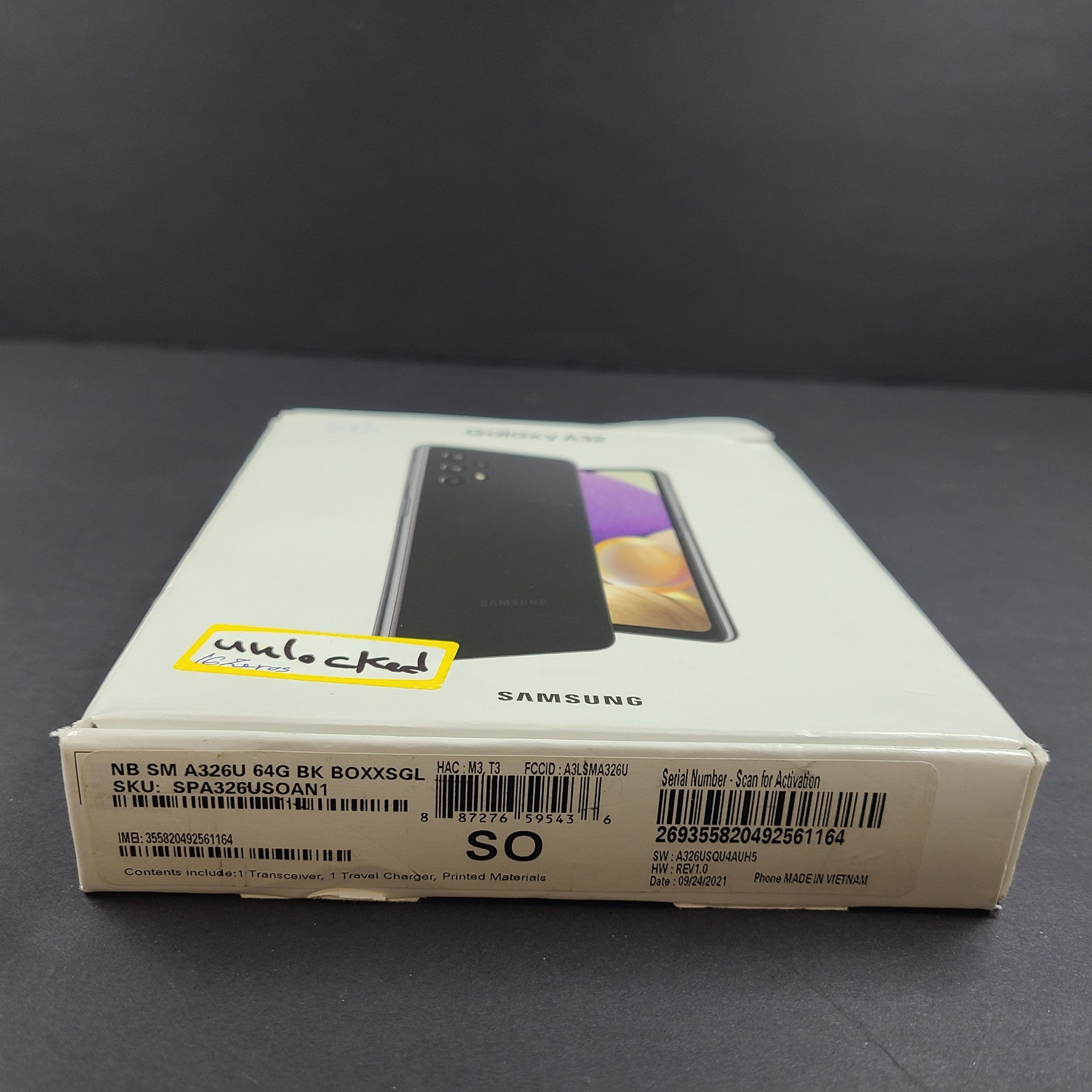 Samsung Galaxy A32 5G SM-A326U 64GB Unlocked Android Phone - Black OPEN BOX