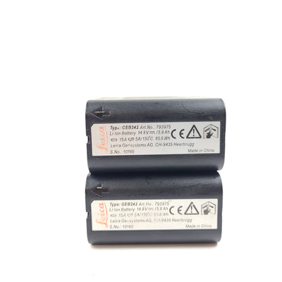 2x Original Leica 793975 GEB242 Lithium-Ion Battery, 14.8 V/5.8 Ah