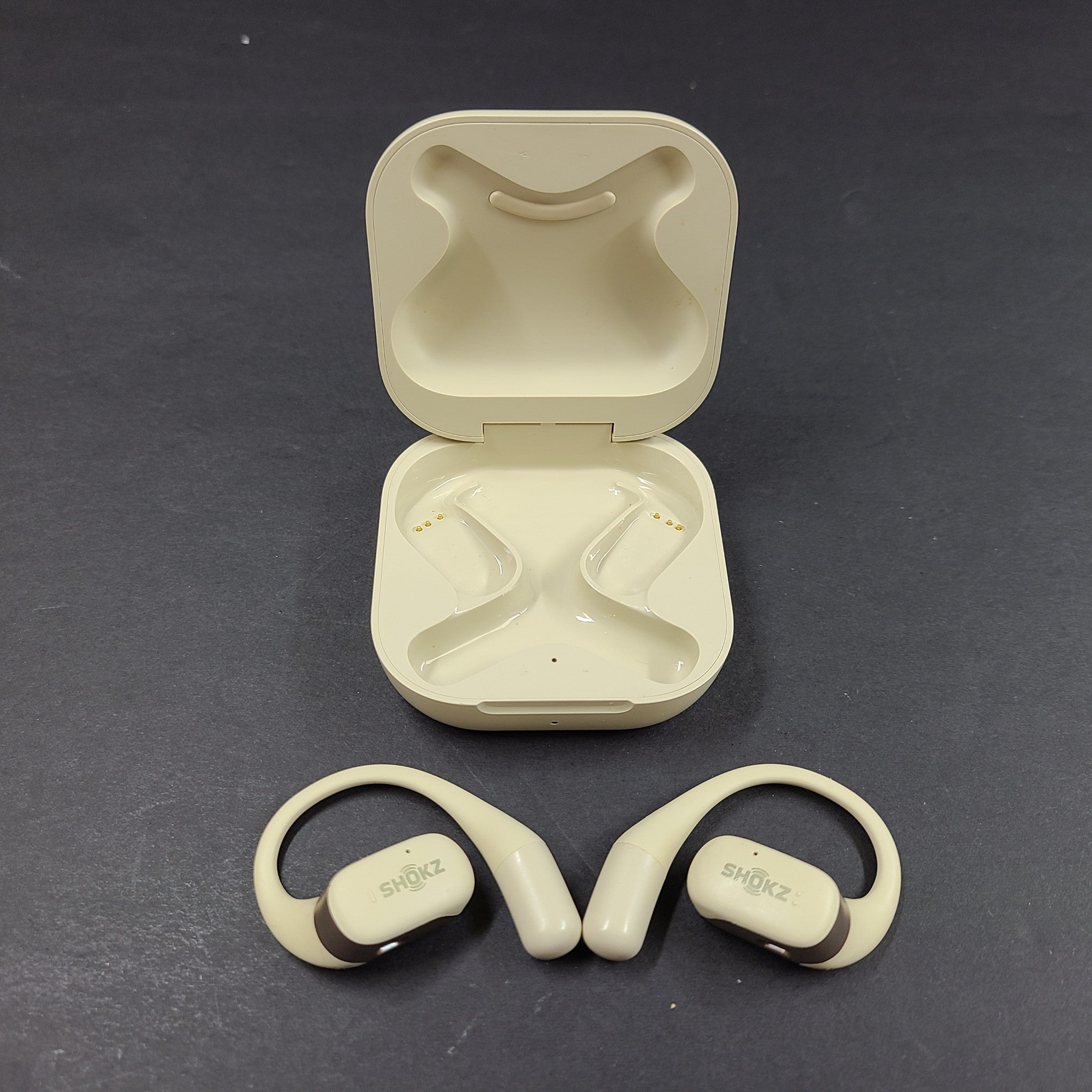 Shokz OpenFit T910 Open-Ear Bluetooth True Wireless Earbuds - Gray White