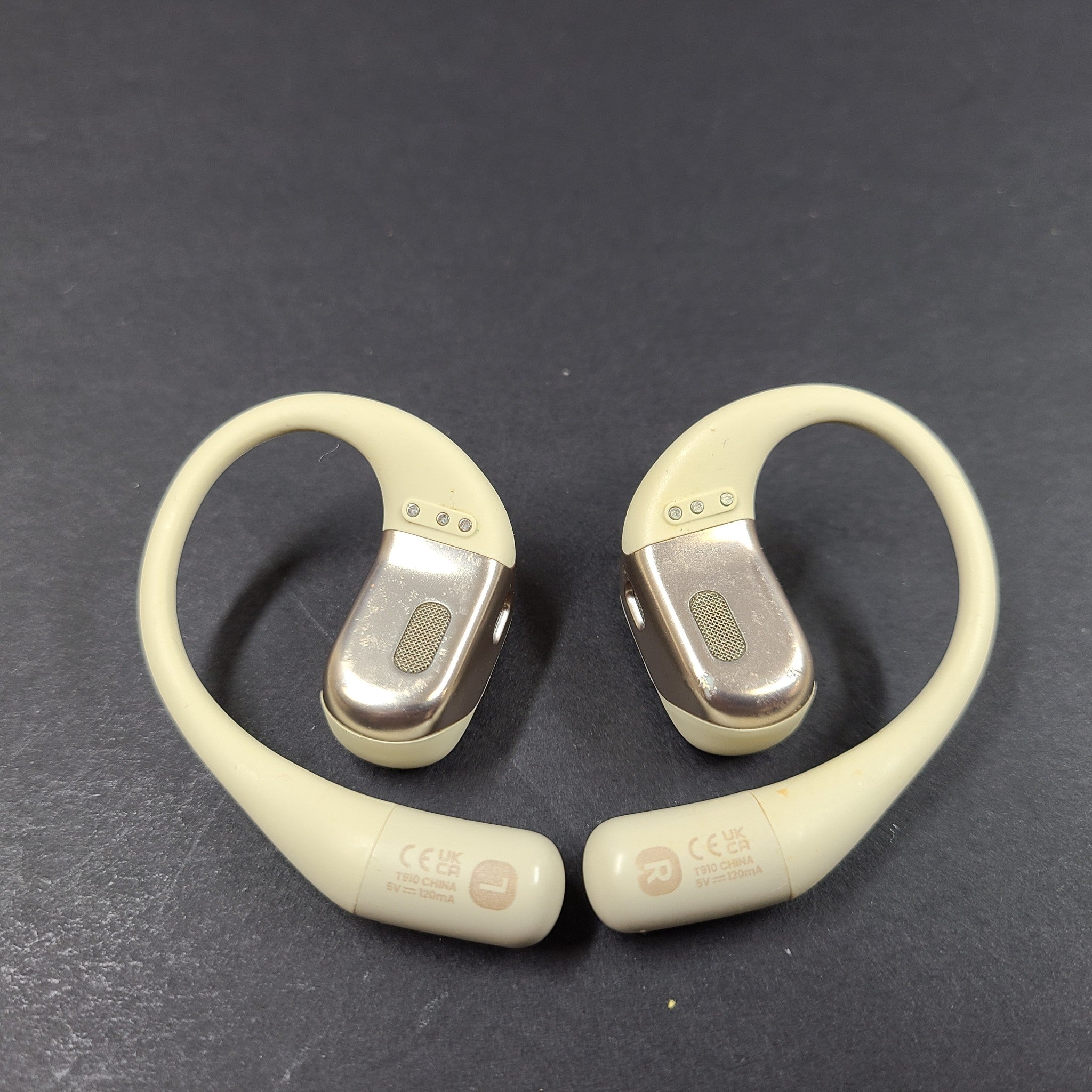 Shokz OpenFit T910 Open-Ear Bluetooth True Wireless Earbuds - Gray White