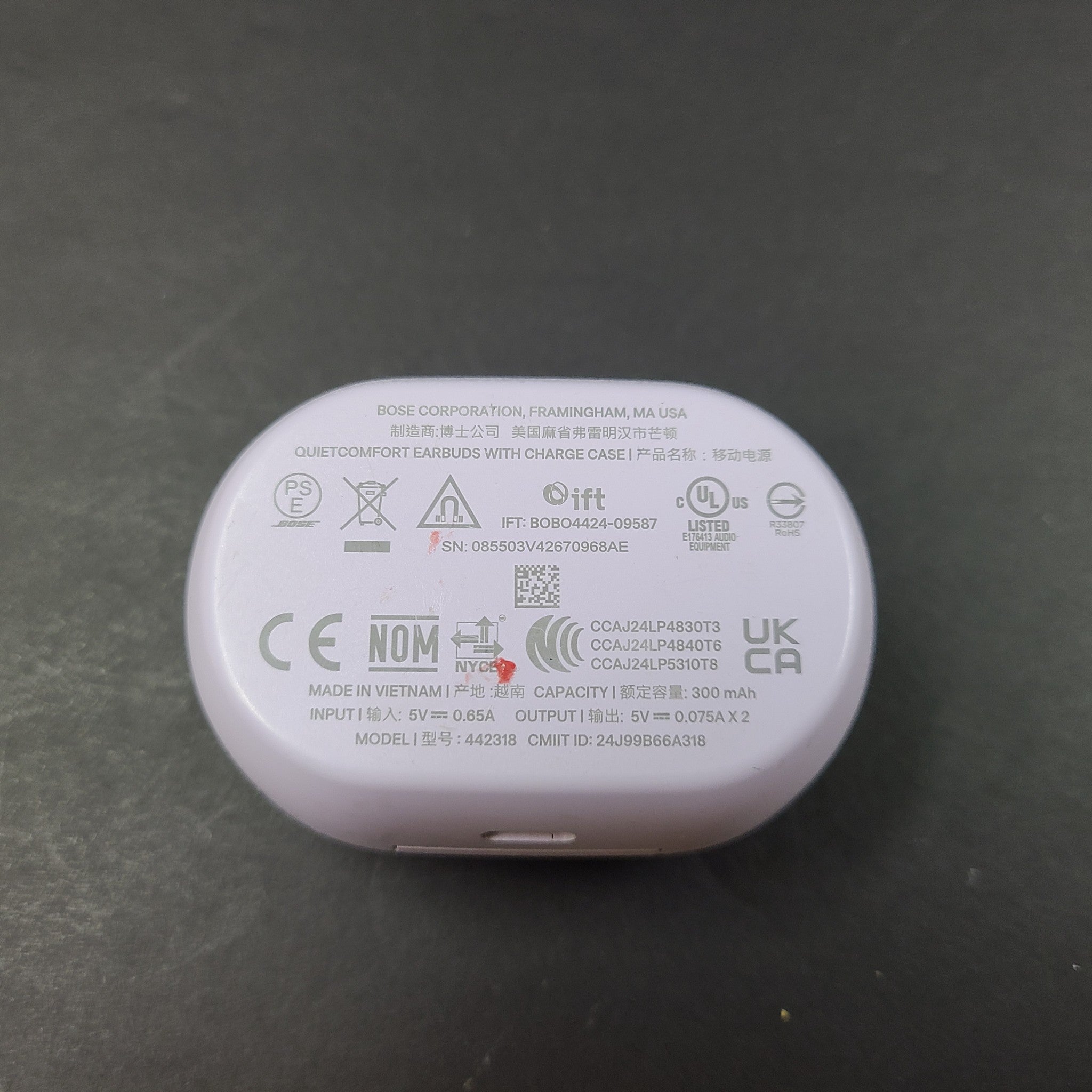 Bose QuietComfort Earbuds Noise Cancelling Headphones 442318 - Lilac Purple