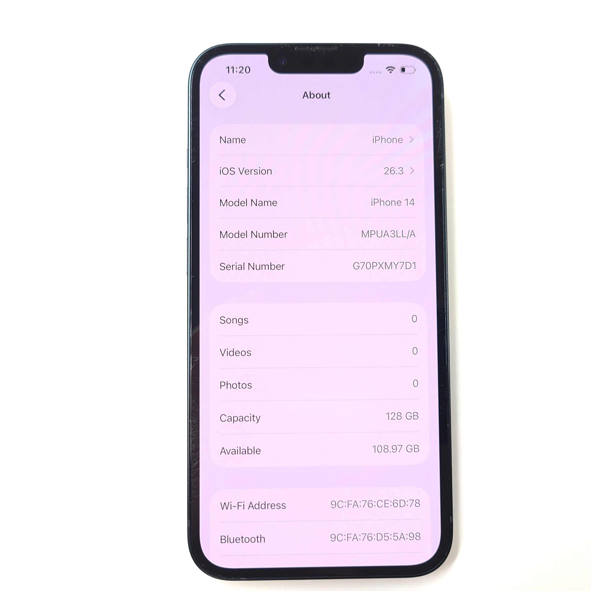 Apple iPhone 14 128GB Unlocked A2649  Blue - GRADE A-