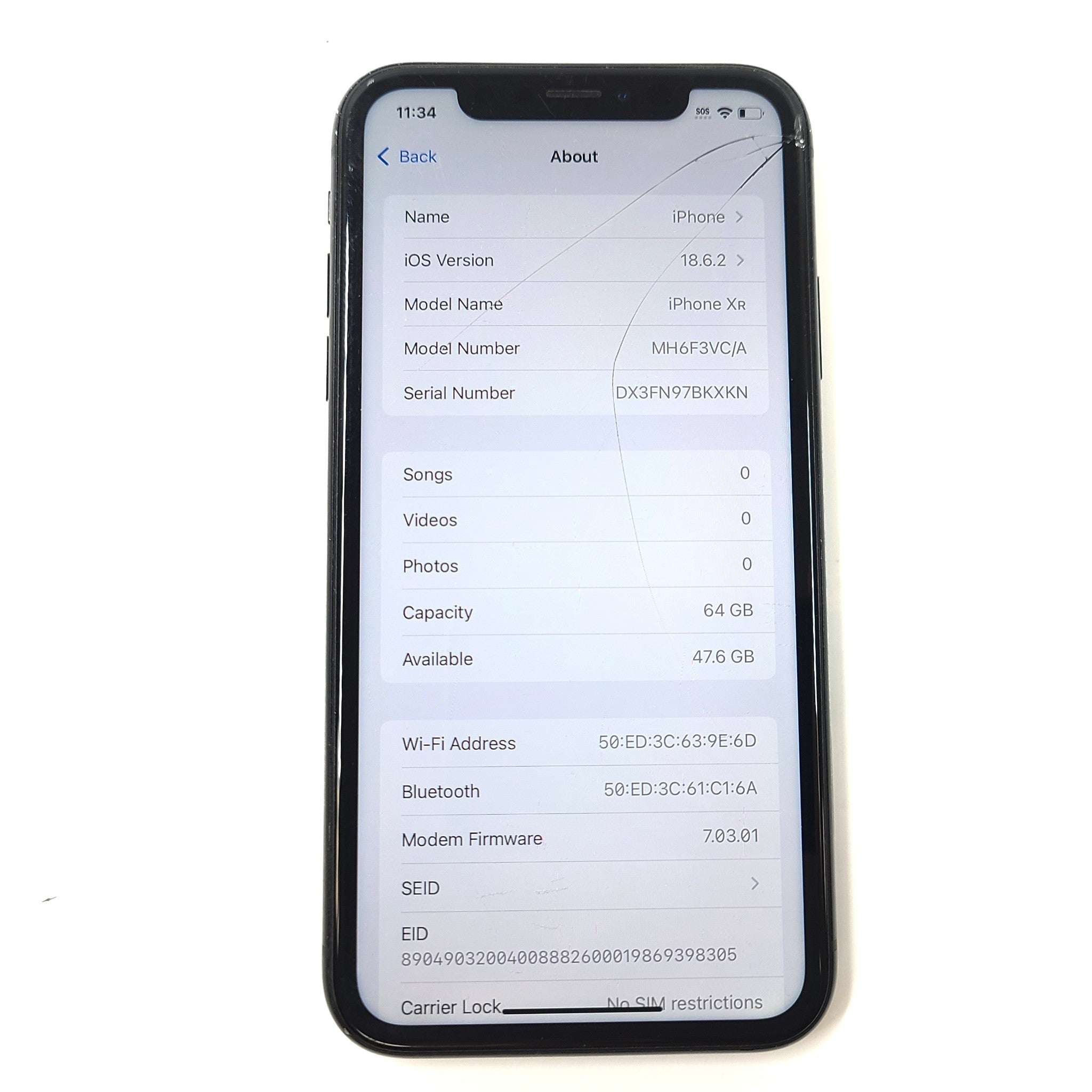 Apple iPhone XR - 64GB - Black (Unlocked) A1984 iOS Smartphone GRADE C+