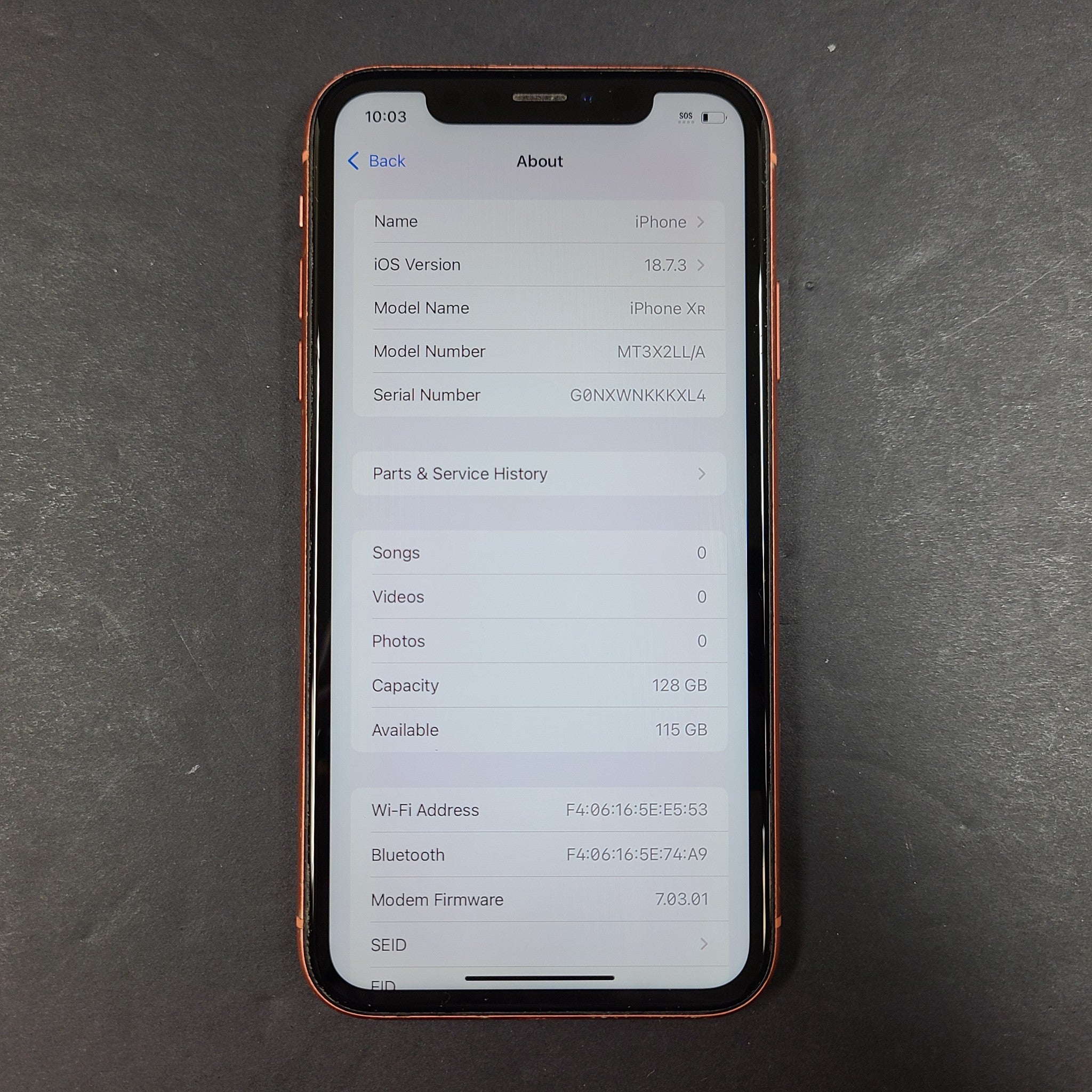 Apple iPhone XR - 64GB - Coral Orange (Unlocked) A1984 (CDMA + GSM) READ BACK