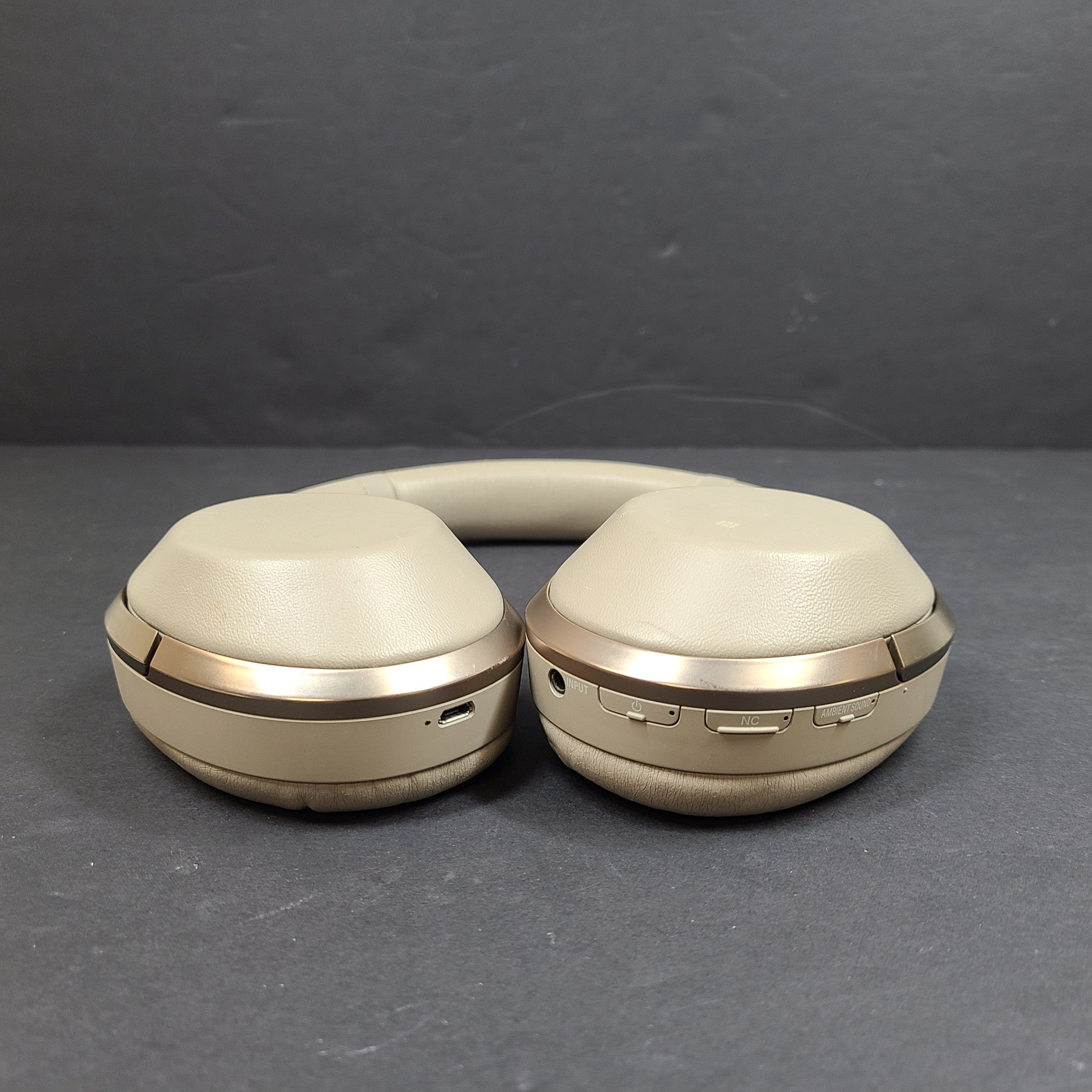 Sony MDR-1000X Beige Wireless Bluetooth Noise-Cancelling Headphones - READ