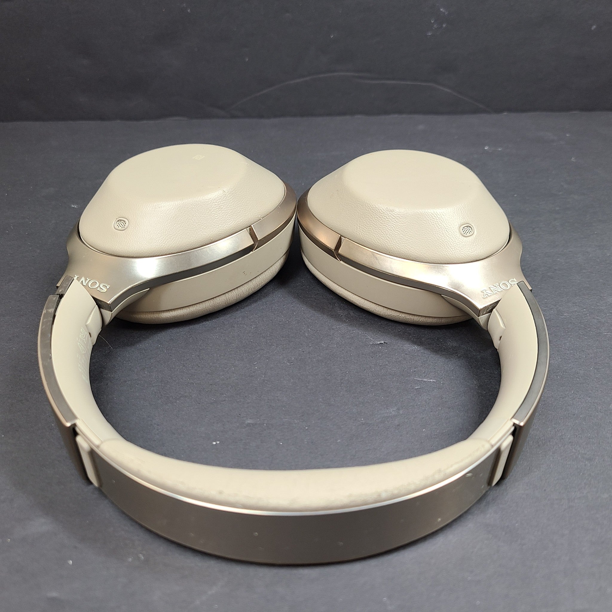 Sony MDR-1000X Beige Wireless Bluetooth Noise-Cancelling Headphones - READ