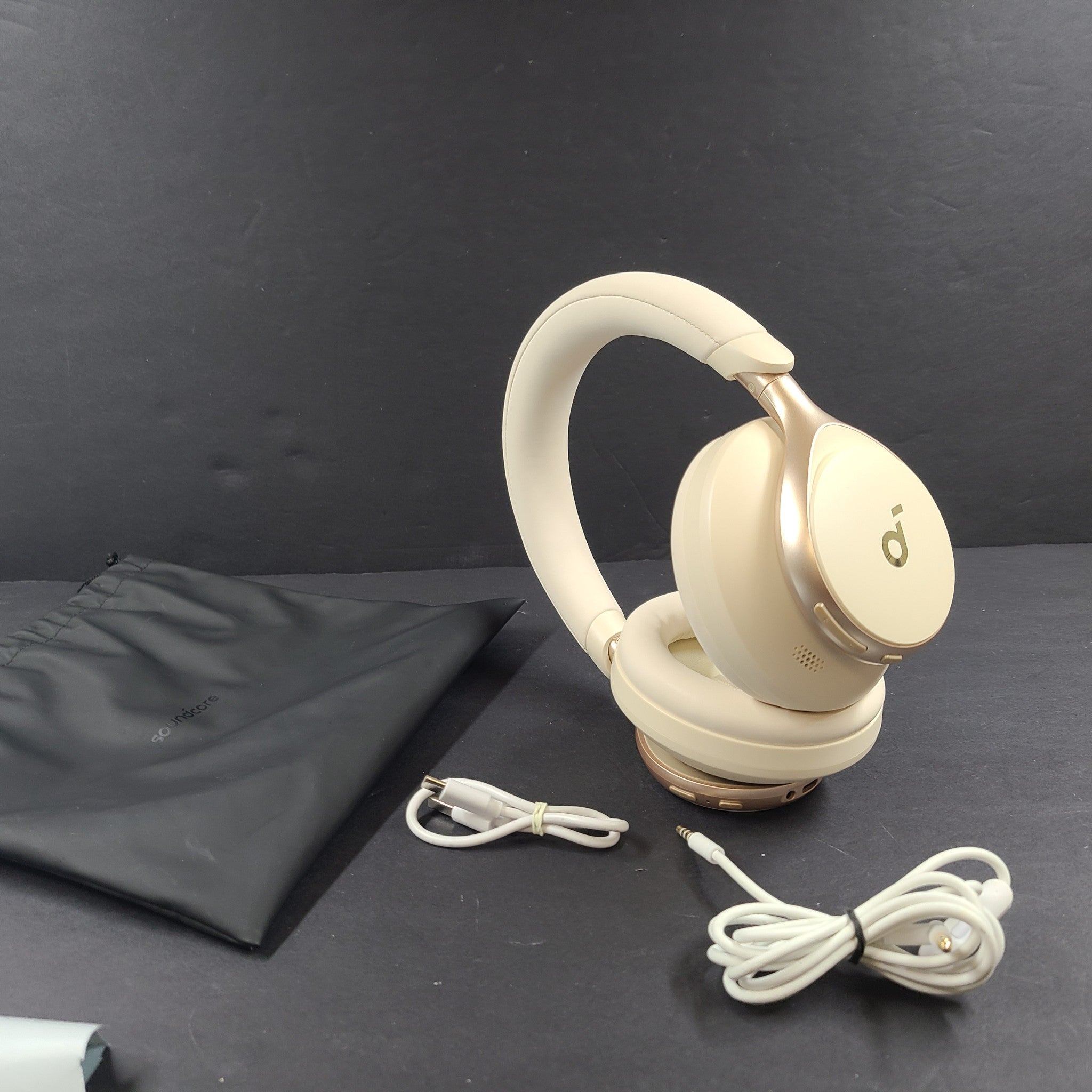 Soundcore CS 30Q Wireless Bluetooth Noise Canceling Headphones -  Beige