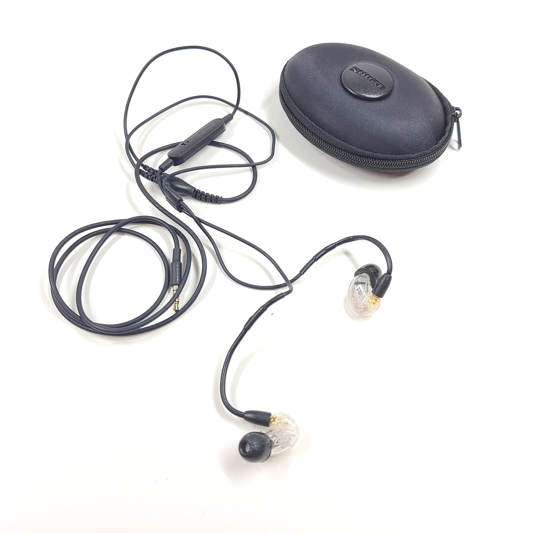 Shure SE215 LiveSound Sound-Isolating Monitor Black Earbuds - Clear BC