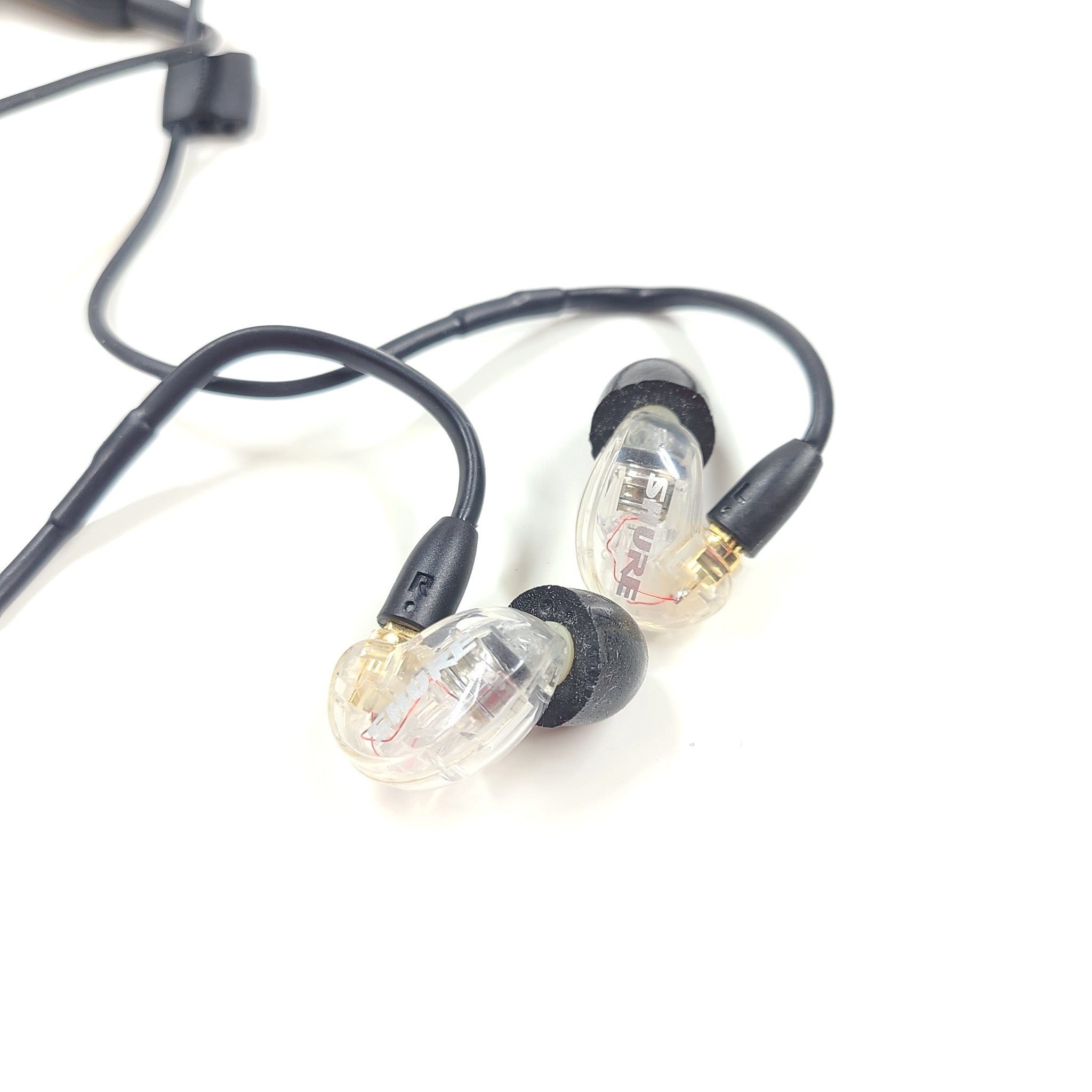 Shure SE215 LiveSound Sound-Isolating Monitor Black Earbuds - Clear BC