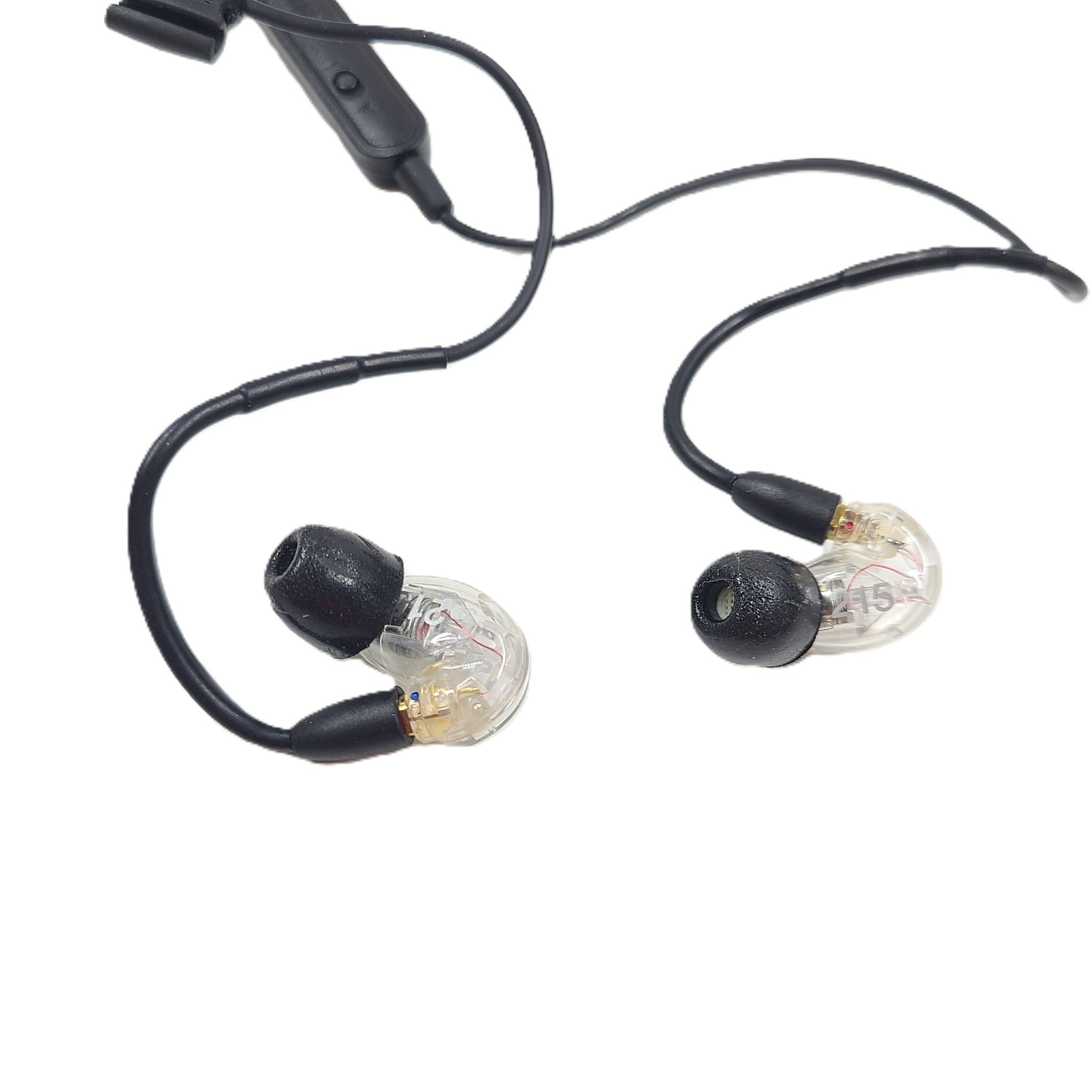 Shure SE215 LiveSound Sound-Isolating Monitor Black Earbuds - Clear BC