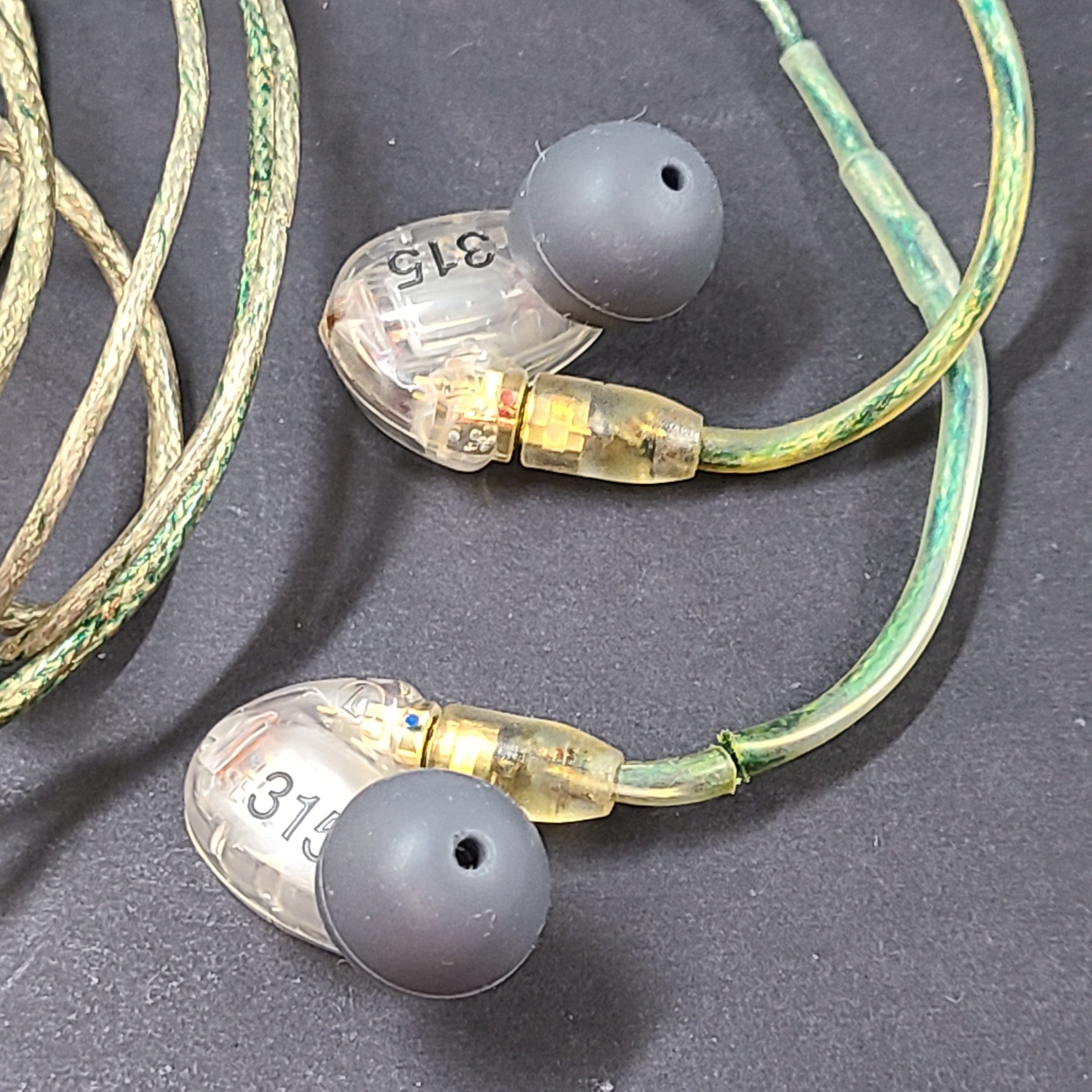 Shure SE315 LiveSound Sound-Isolating In-Ear Monitor Earbuds - Clear